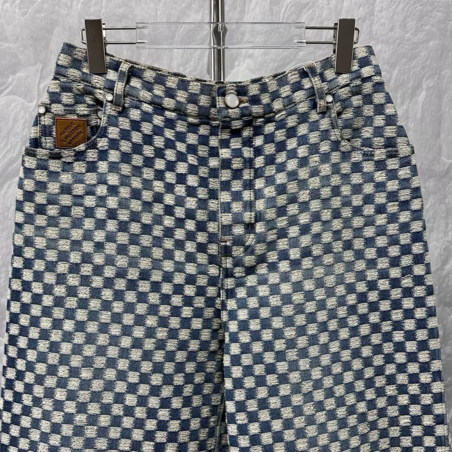 Louis Vuitton Nigo FW25 Checkered Denim Pants — front