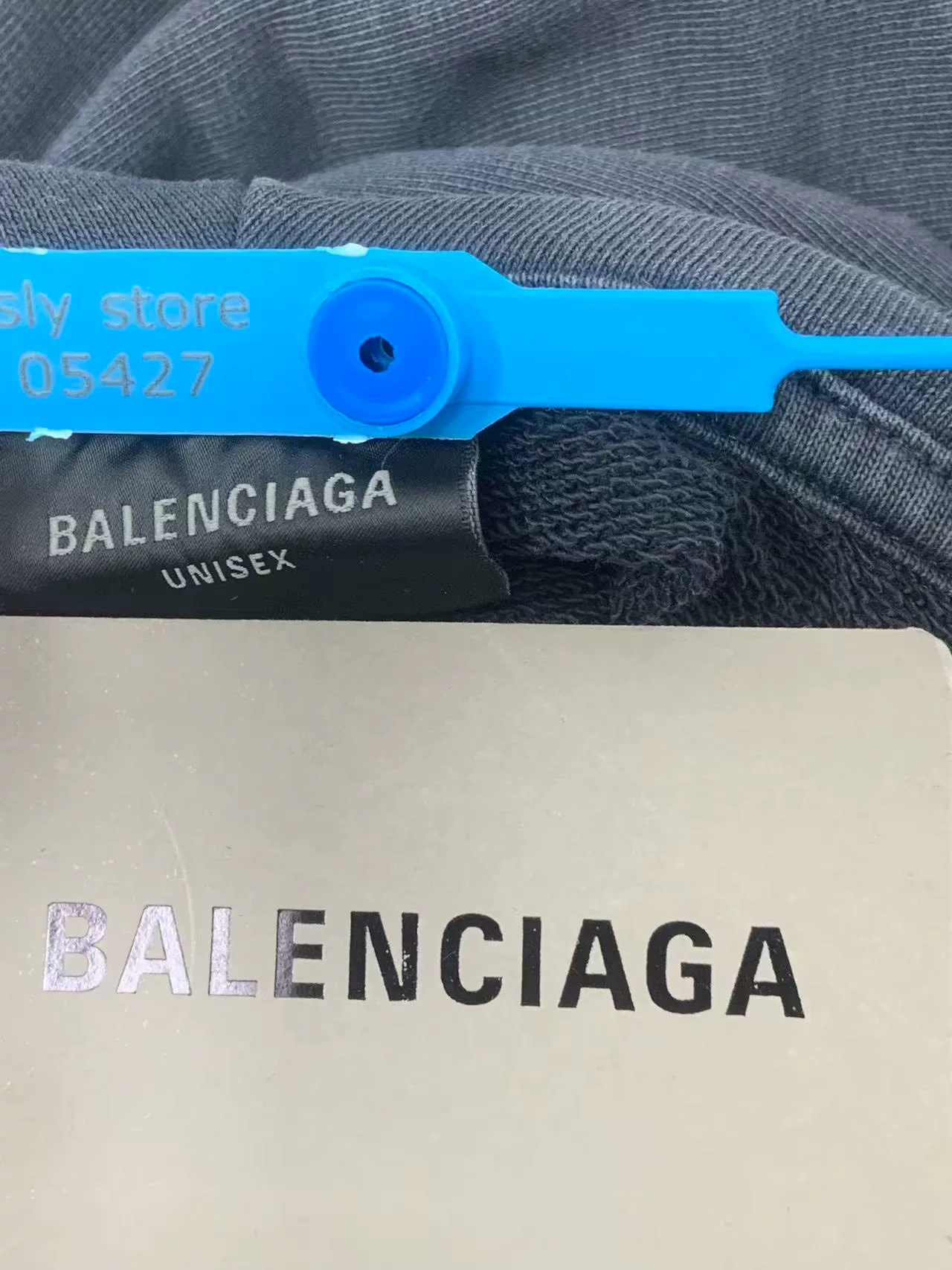 Balenciaga Black White Print Oversized Hoodie — back