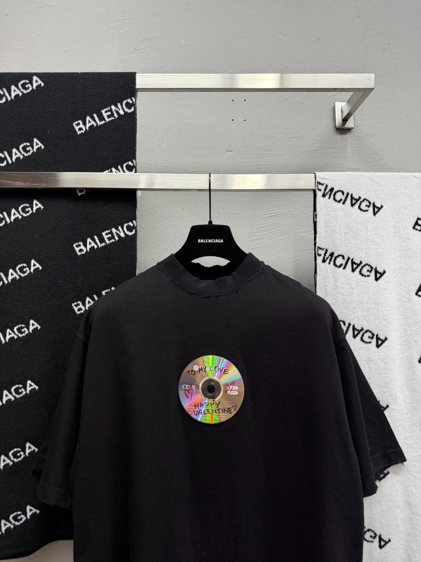 Balenciaga CD Logo Valentine Limited T-shirt — front