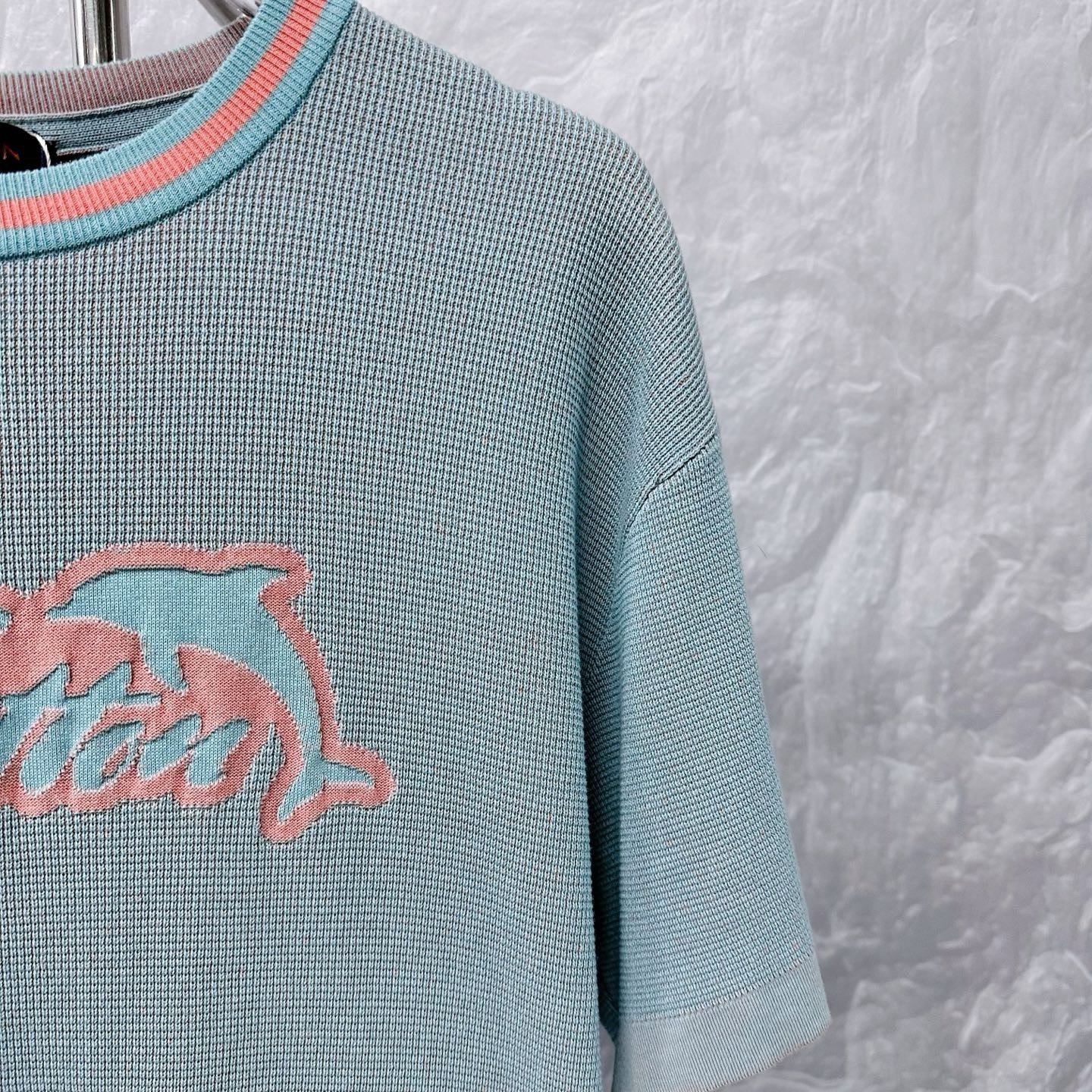 Louis Vuitton Dolphin Jacquard Striped Knit Tee — detail