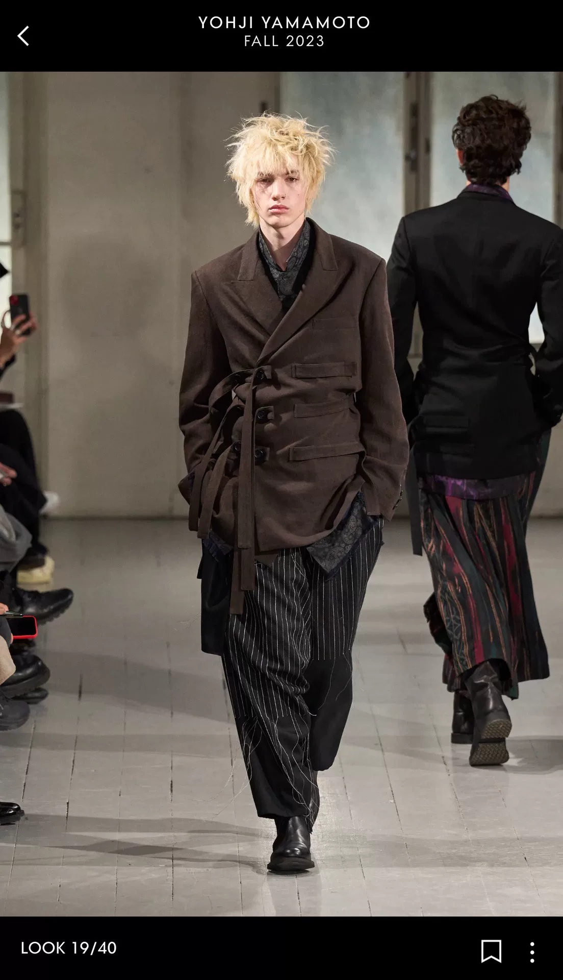 Yohji Yamamoto 23AW Brown Strap Blazer — front