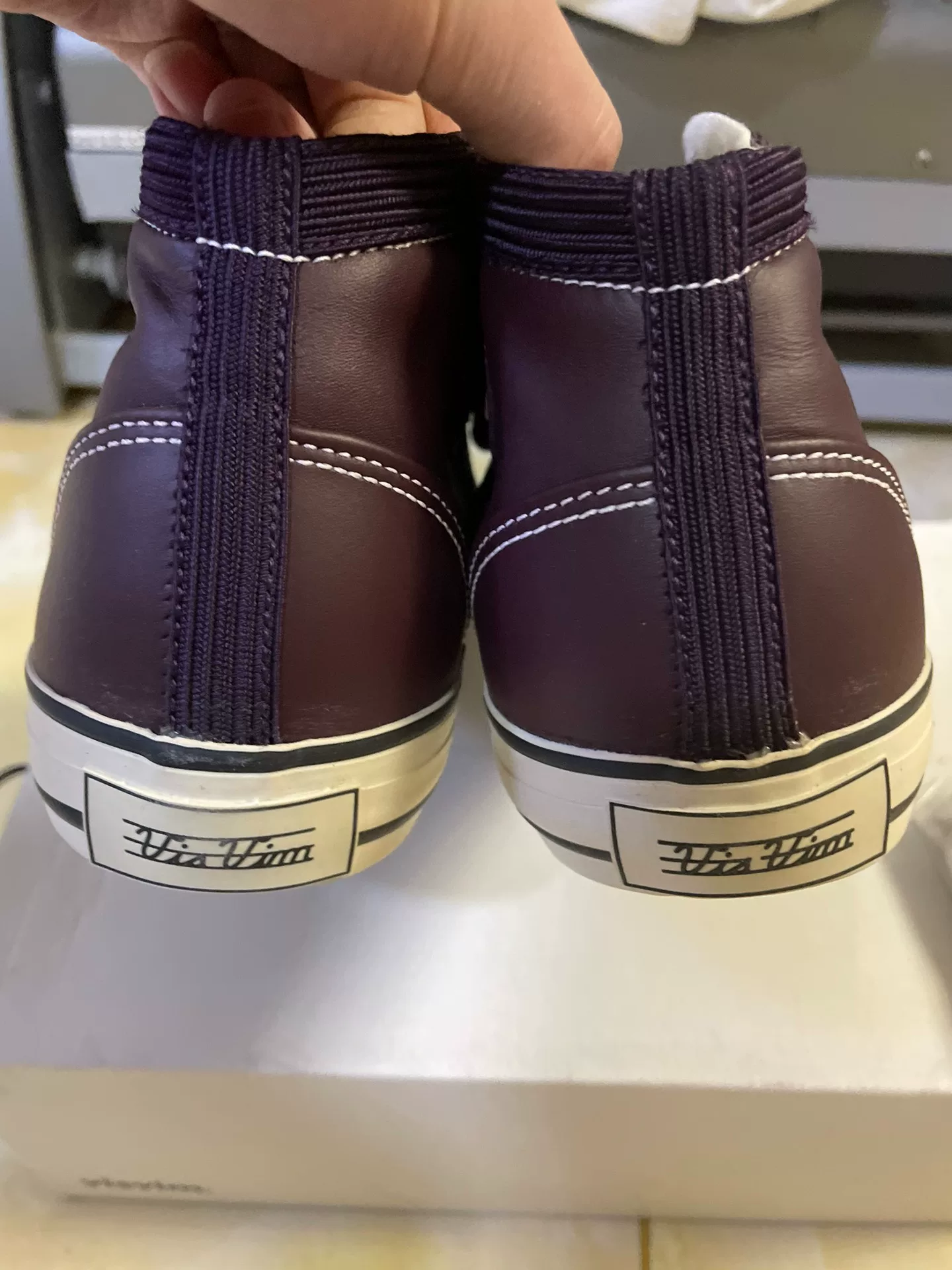 VISVIM KIEFER MID CYPHER Leather Mid-Top Sneakers — detail