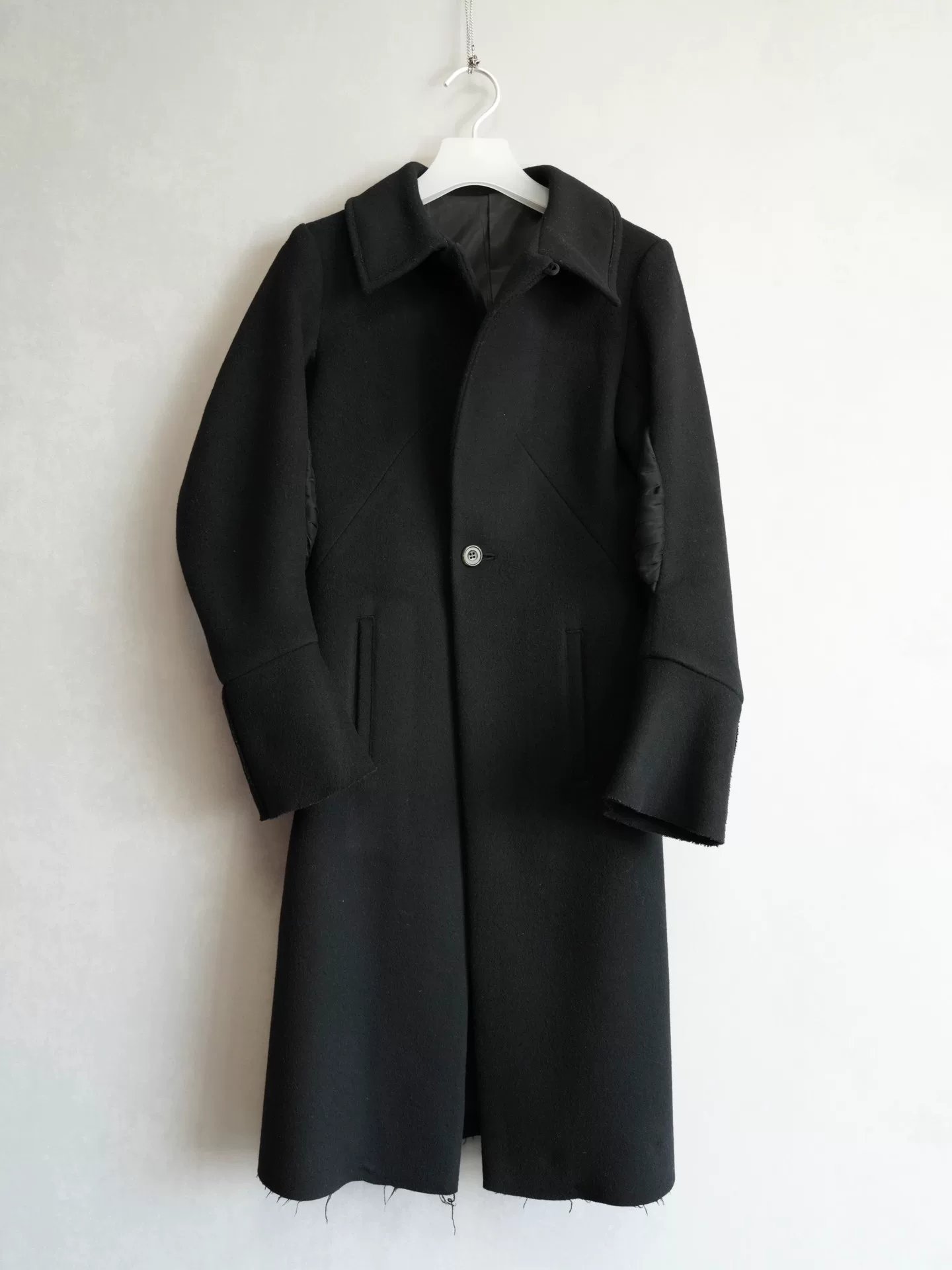 Yohji Yamamoto 95AW Runway Raw Edge Coat — back