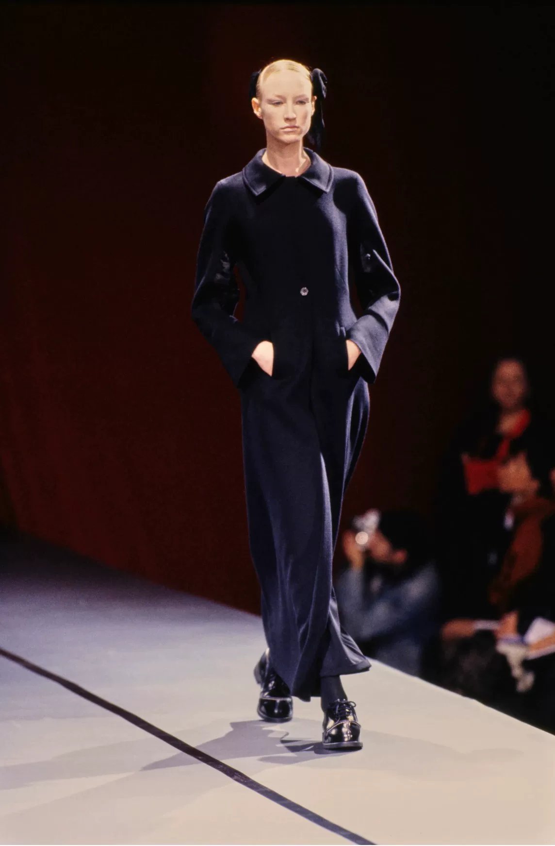 Yohji Yamamoto 95AW Runway Raw Edge Coat — front