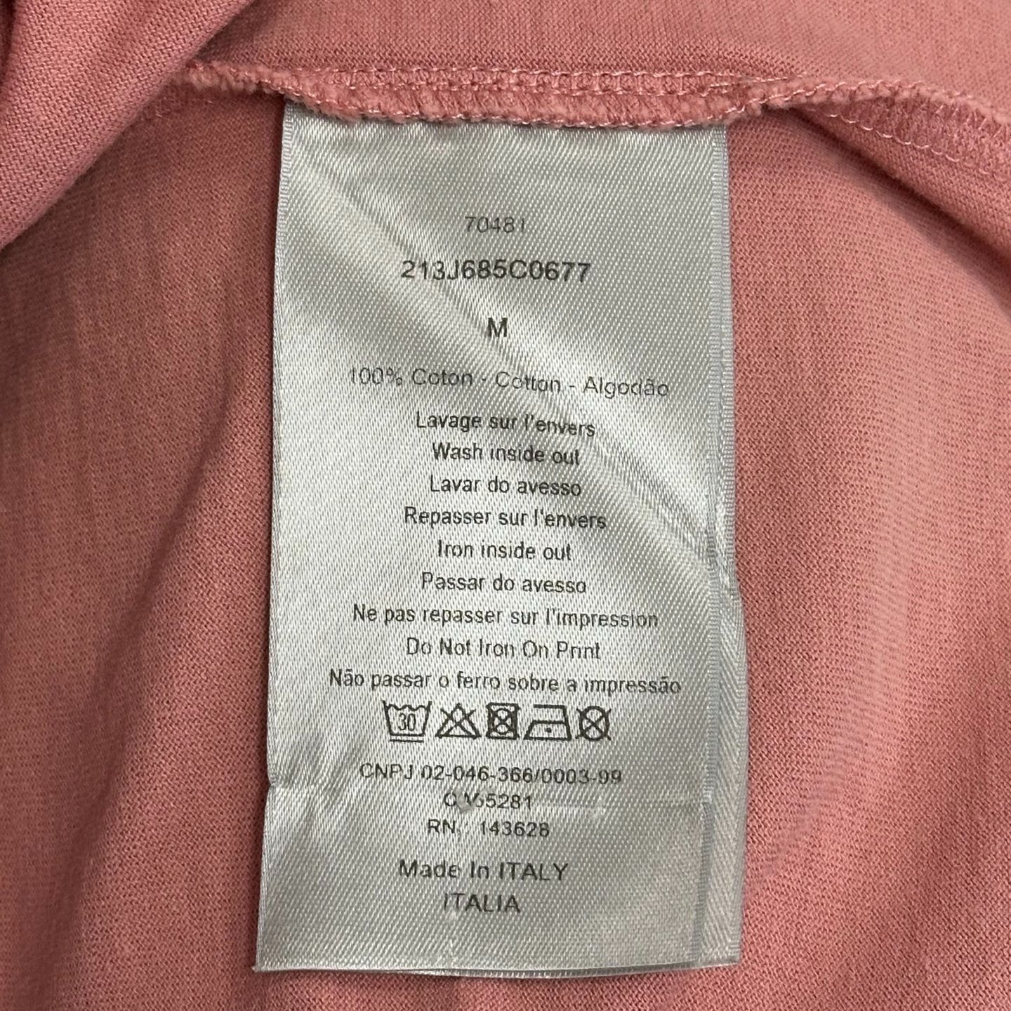 DIOR SS24 Travis Scott Insect Print Tee — label