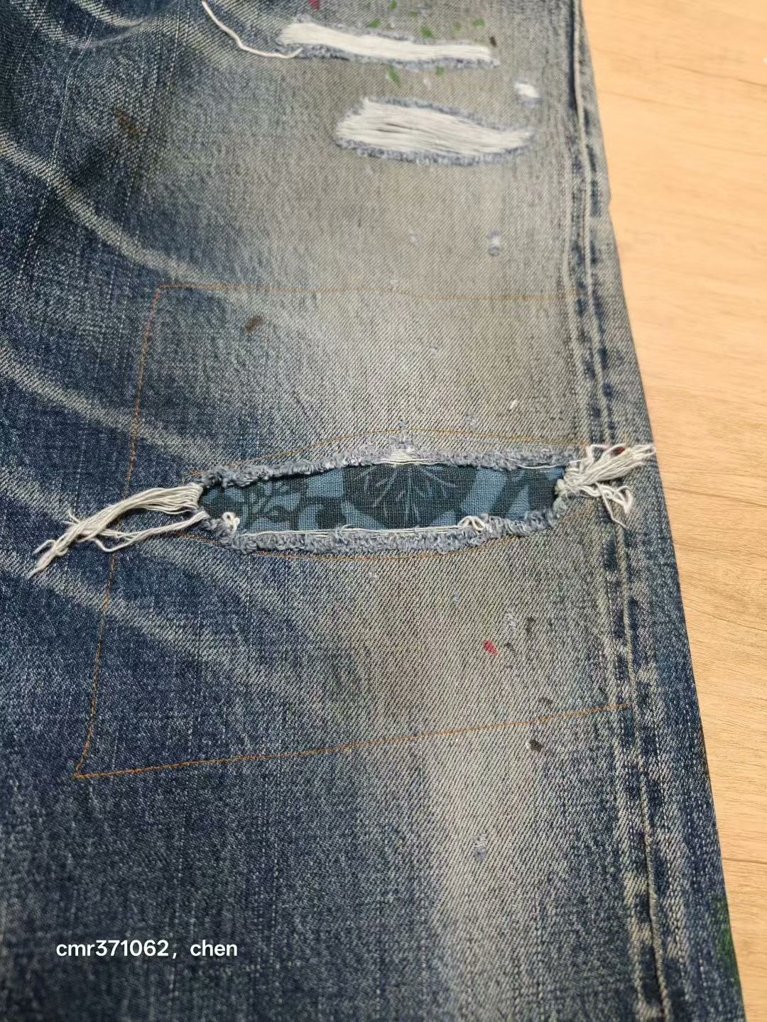 visvim 21 ICT Journeyman Pants Tacked Crash — detail