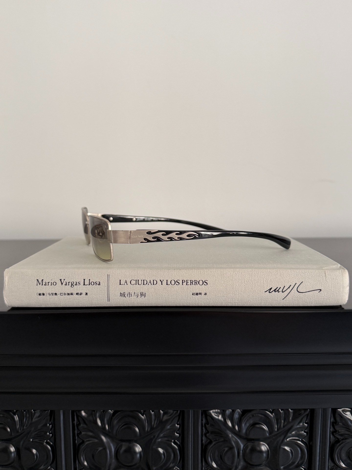 Jean Paul Gaultier Flame Rectangular Sunglasses — back