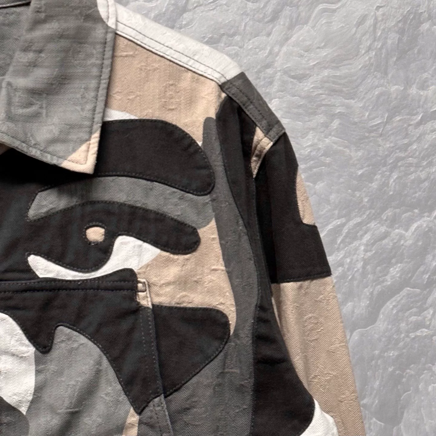 Louis Vuitton Portrait Patchwork Denim Jacket — detail