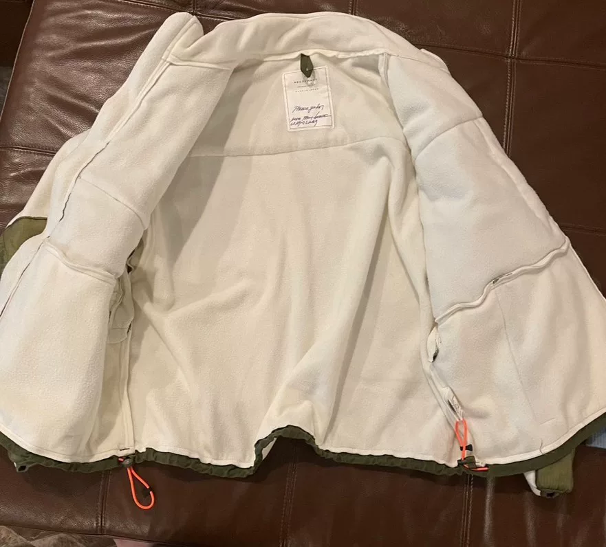 READYMADE Sherpa Nylon Fleece Jacket — detail