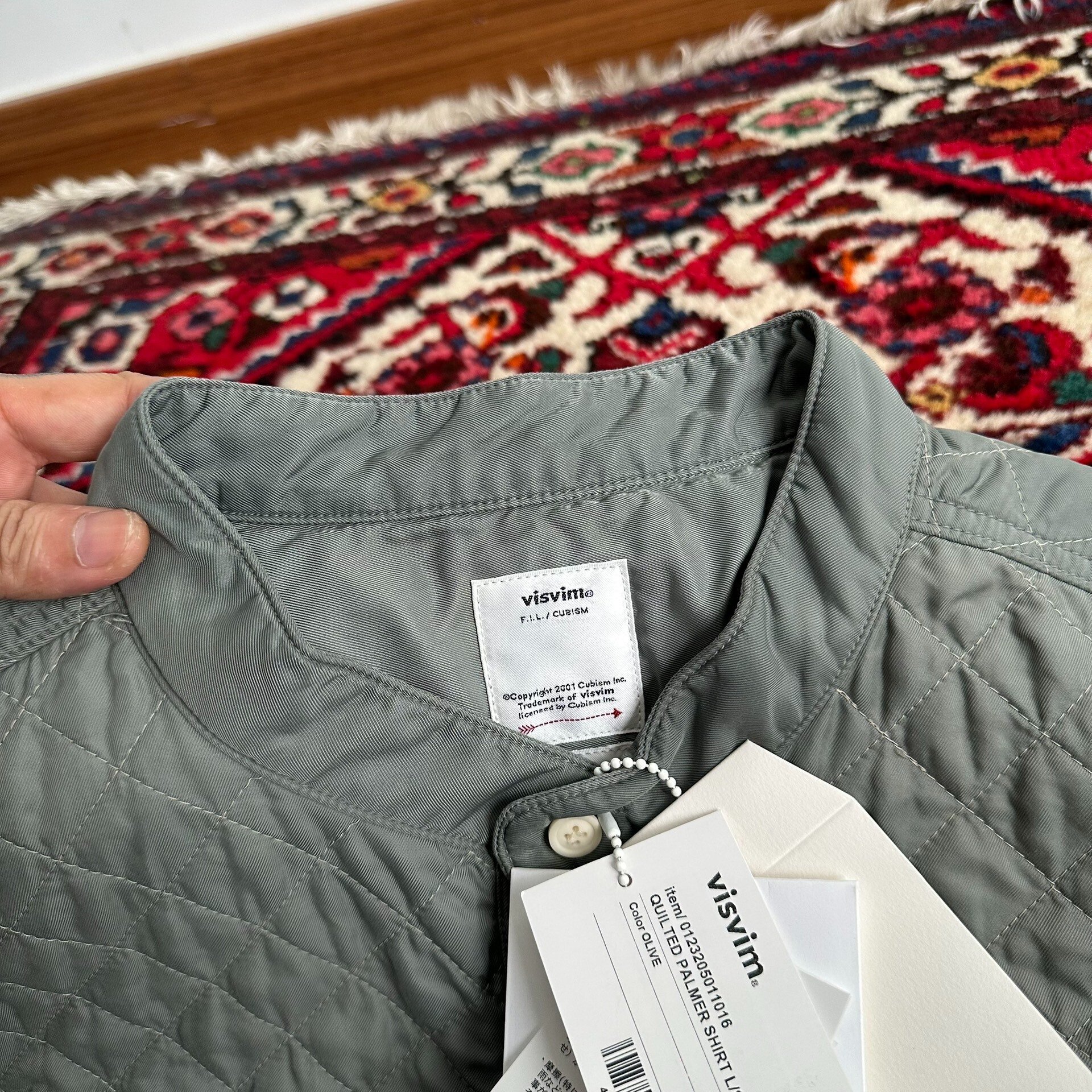 VISVIM 23AW Quilted Plamer Shirt — label