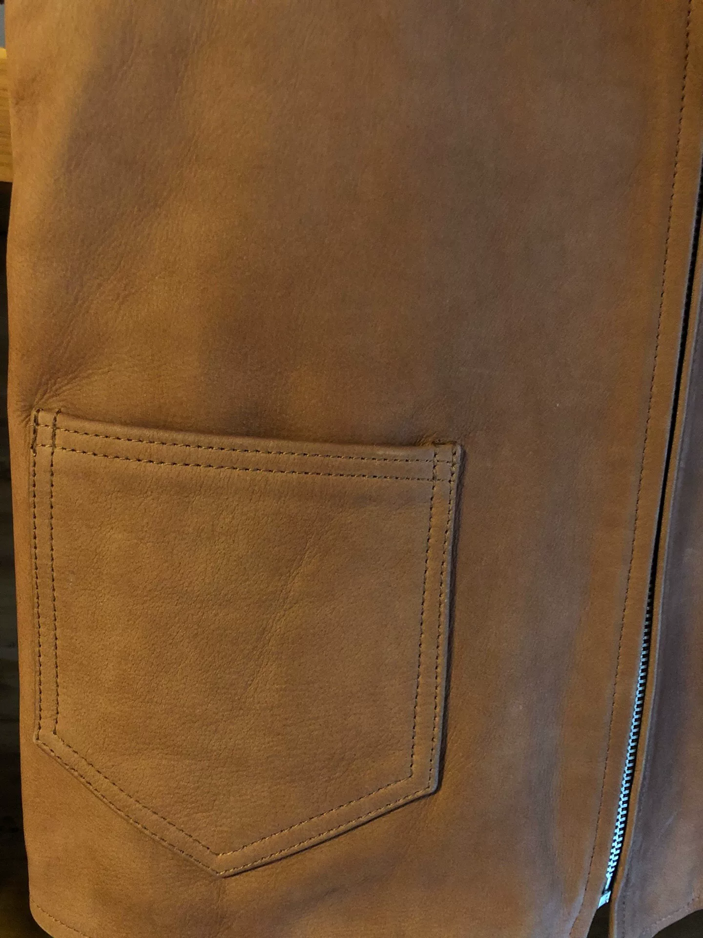 Cootie Vintage Cowhide Workwear Vest — front