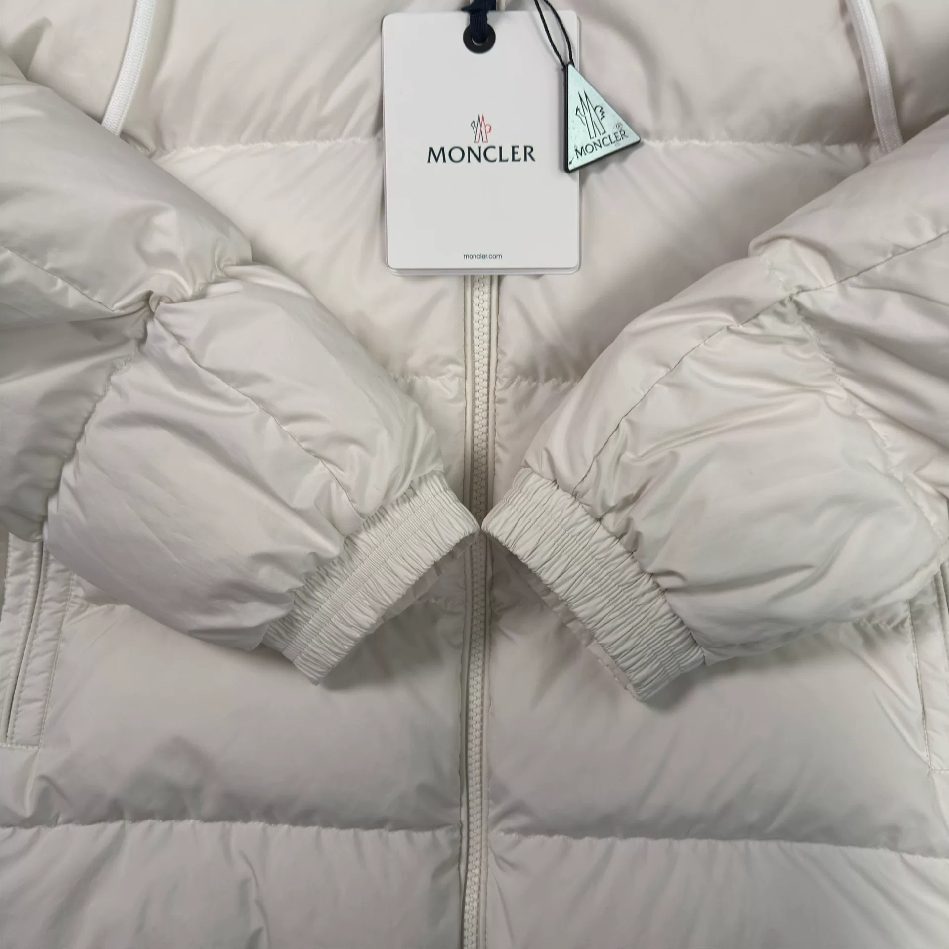 Moncler Cardere White Short Down Jacket — back