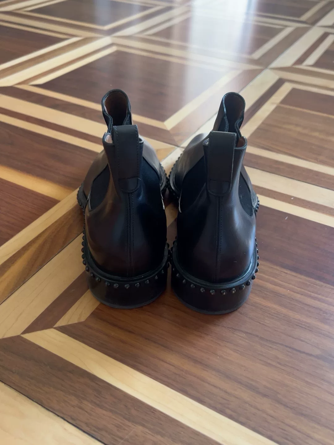 Givenchy Studded Leather Mid-Calf Boots — detail