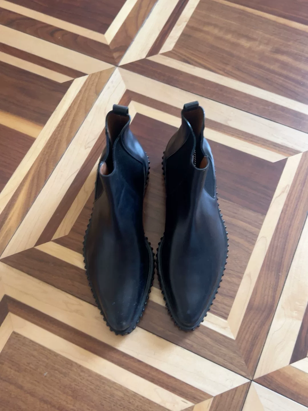 Givenchy Studded Leather Mid-Calf Boots — front