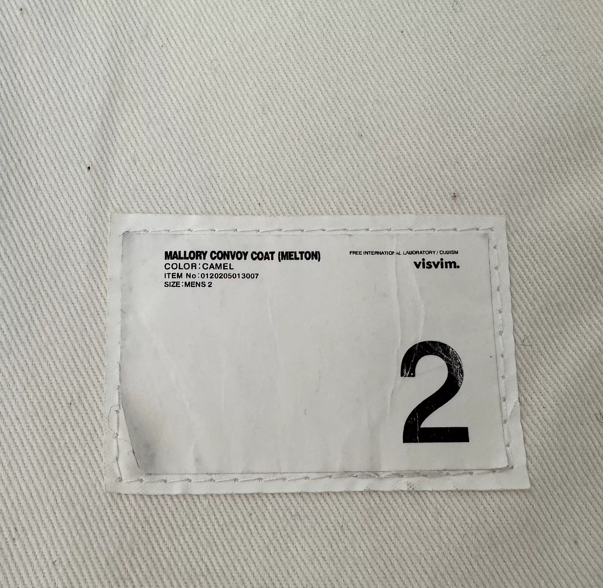VISVIM MALLORY CONVOY COAT MELTON — back