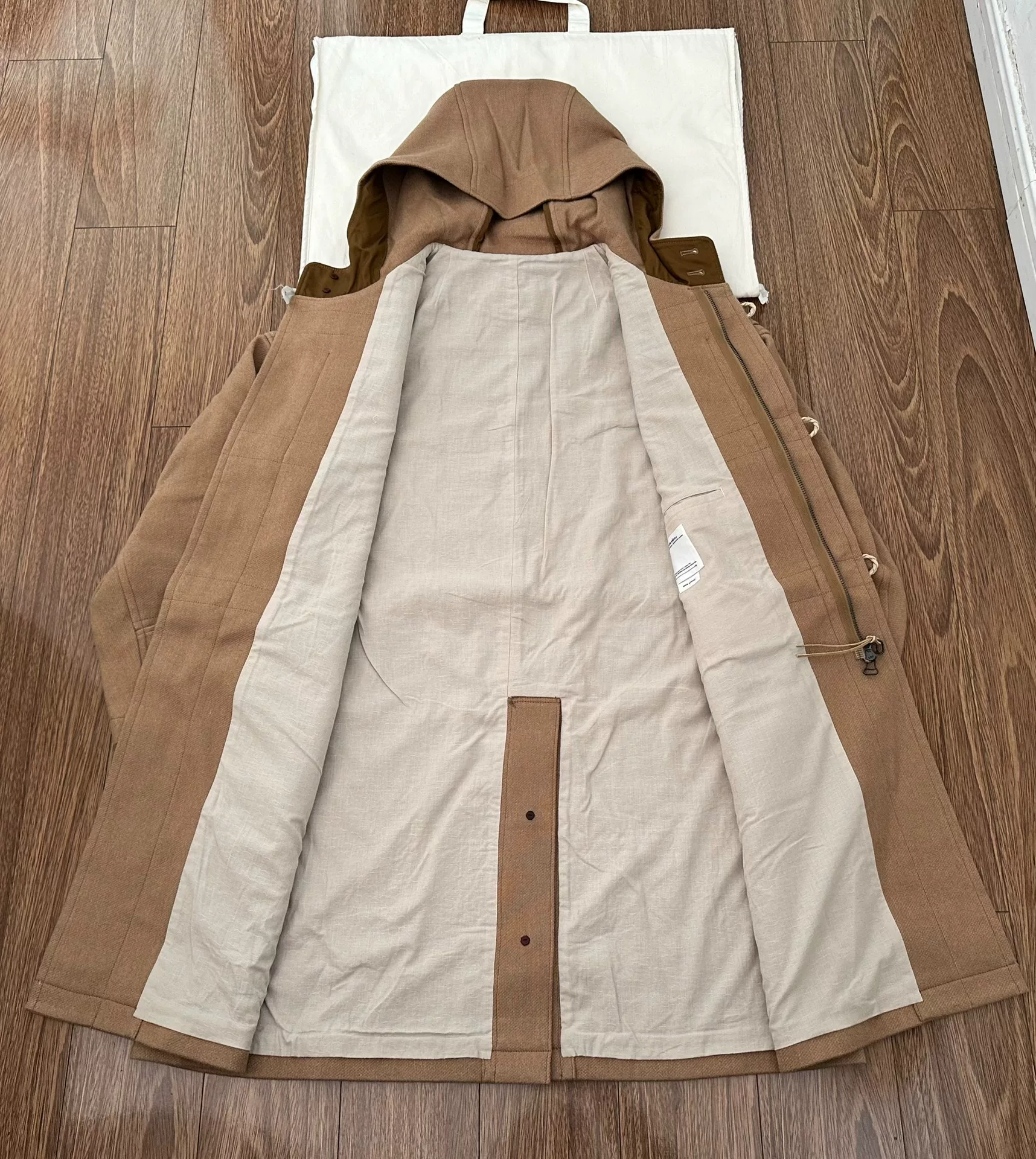 VISVIM MALLORY CONVOY COAT MELTON — detail