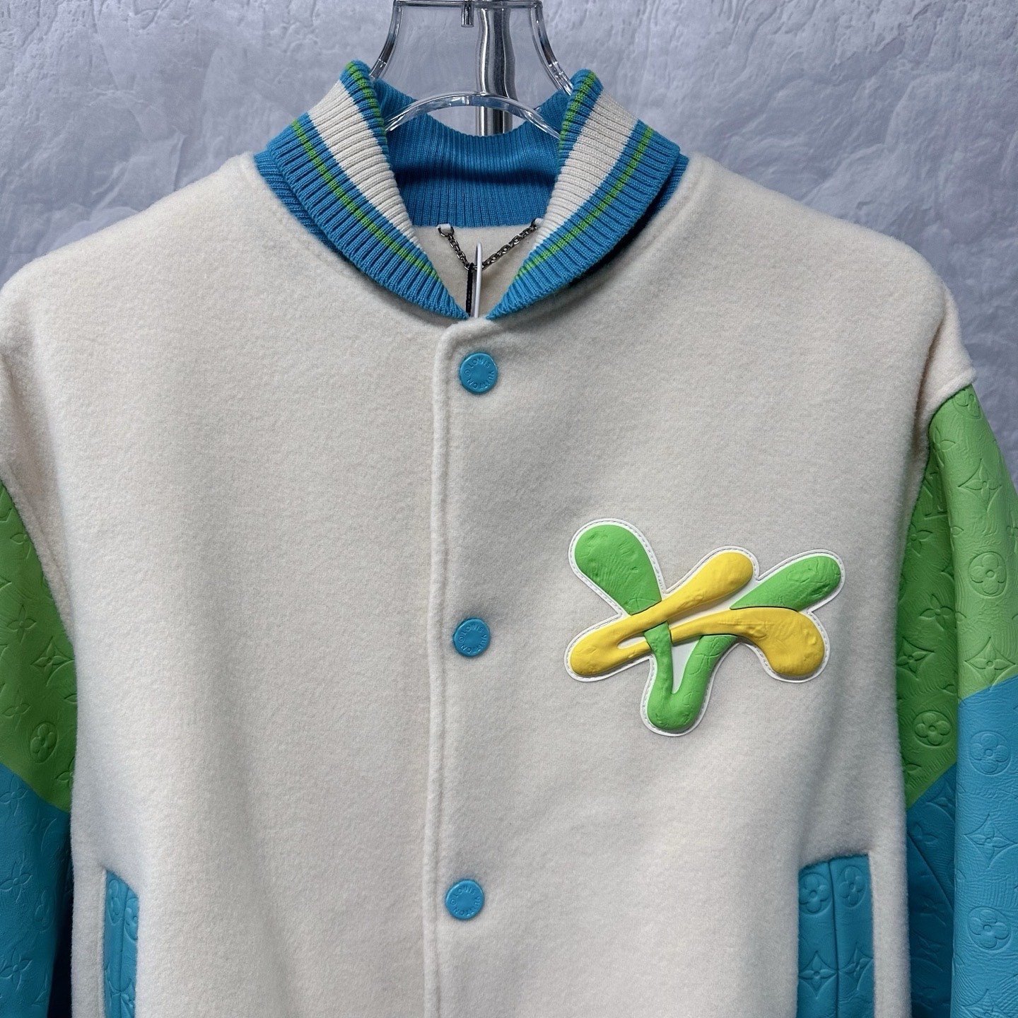 Louis Vuitton Embroidered Donald Duck Baseball Jacket — front