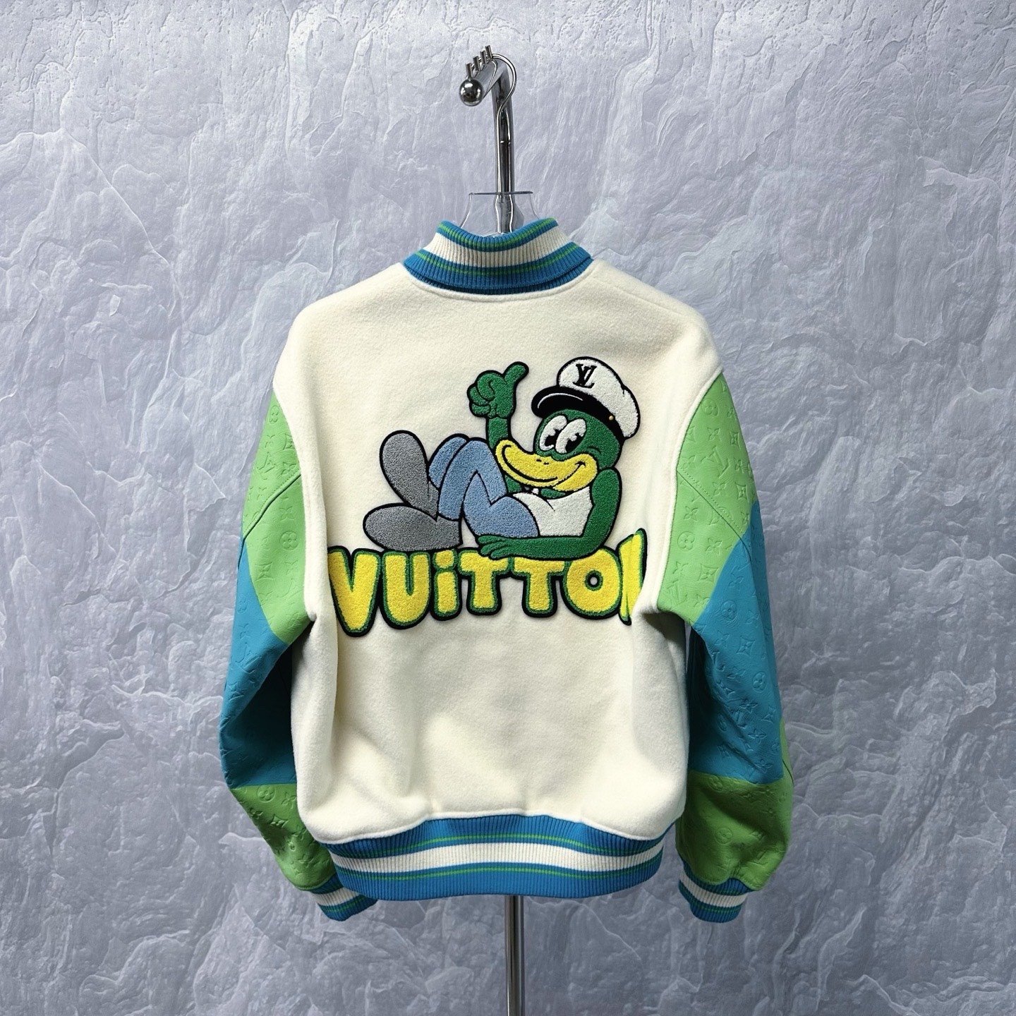Louis Vuitton Embroidered Donald Duck Baseball Jacket — back