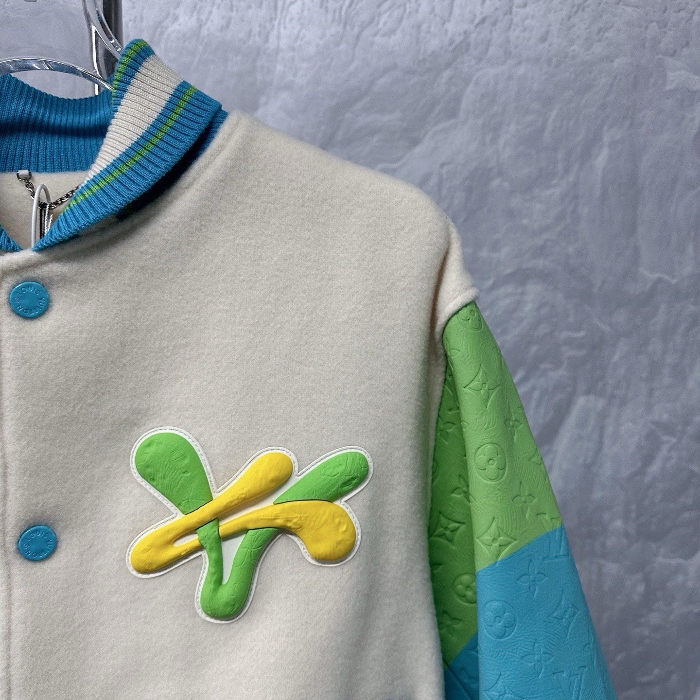 Louis Vuitton Embroidered Donald Duck Baseball Jacket — detail