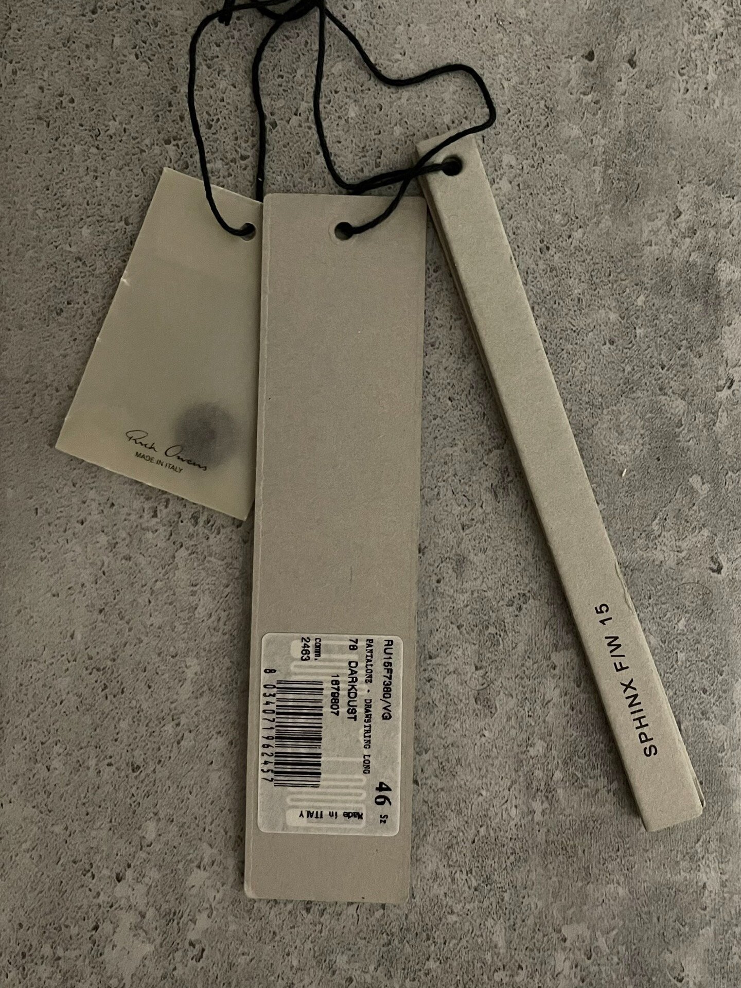 Rick Owens New Drop-Crotch Wool Pants 46 — back