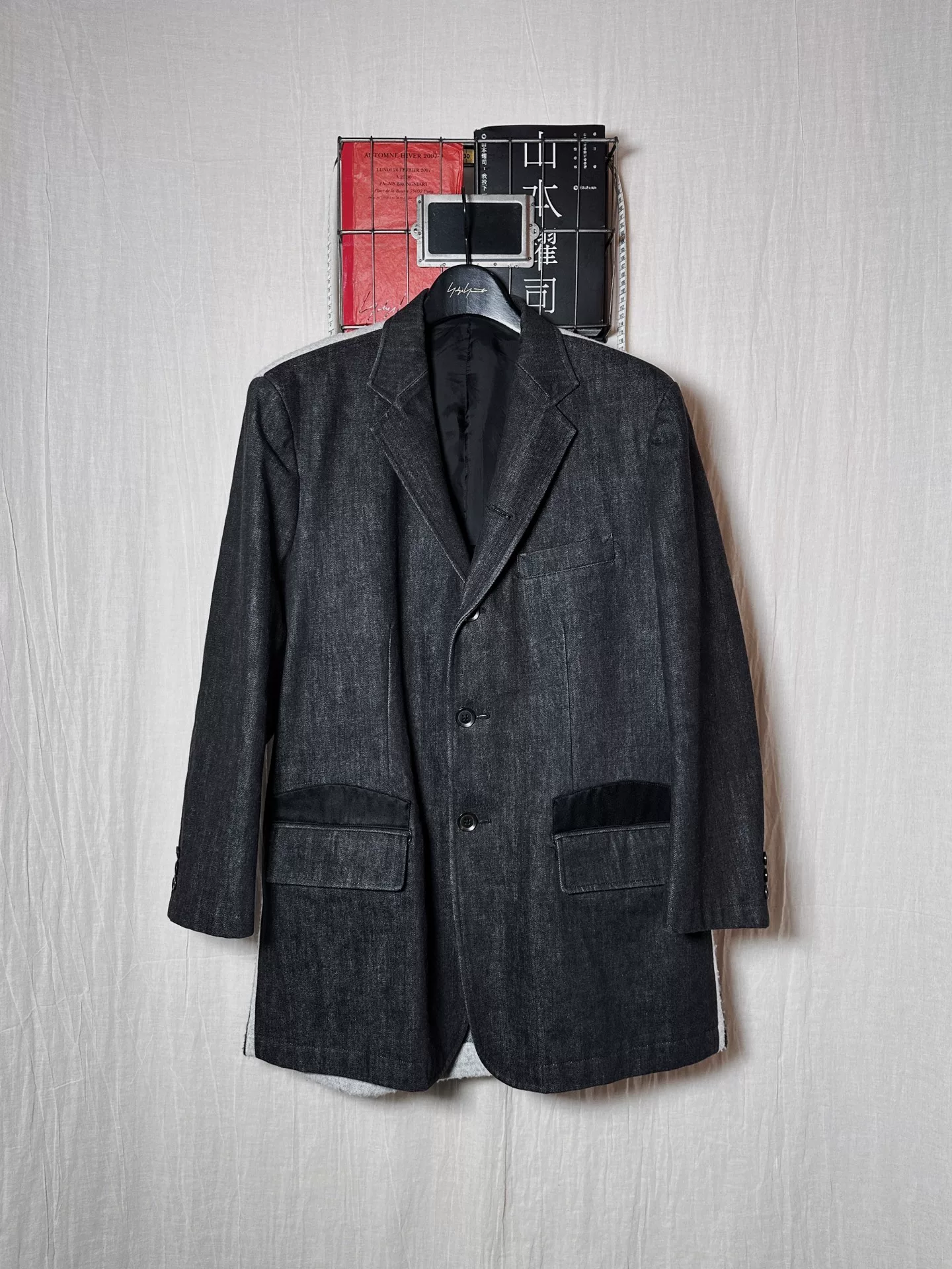 Yohji Yamamoto 07AW Wool-Denim Coat — detail