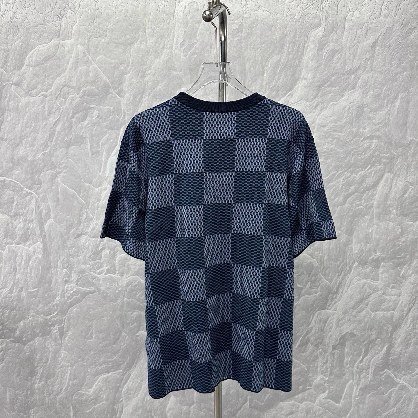 Louis Vuitton SS25 Checkerboard Knit Tee — back