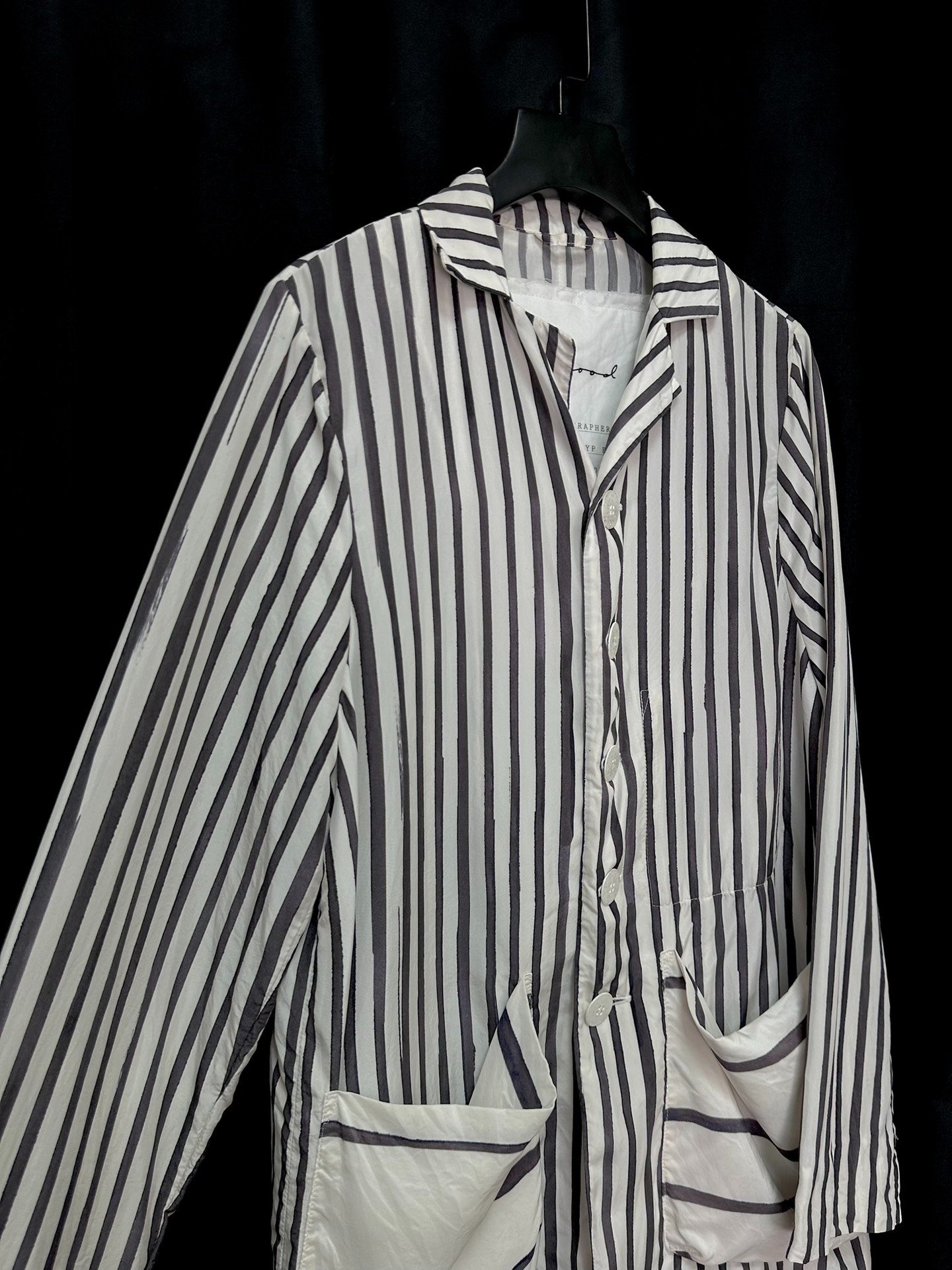 toogood Silk Hand-Painted Stripe Coat — back