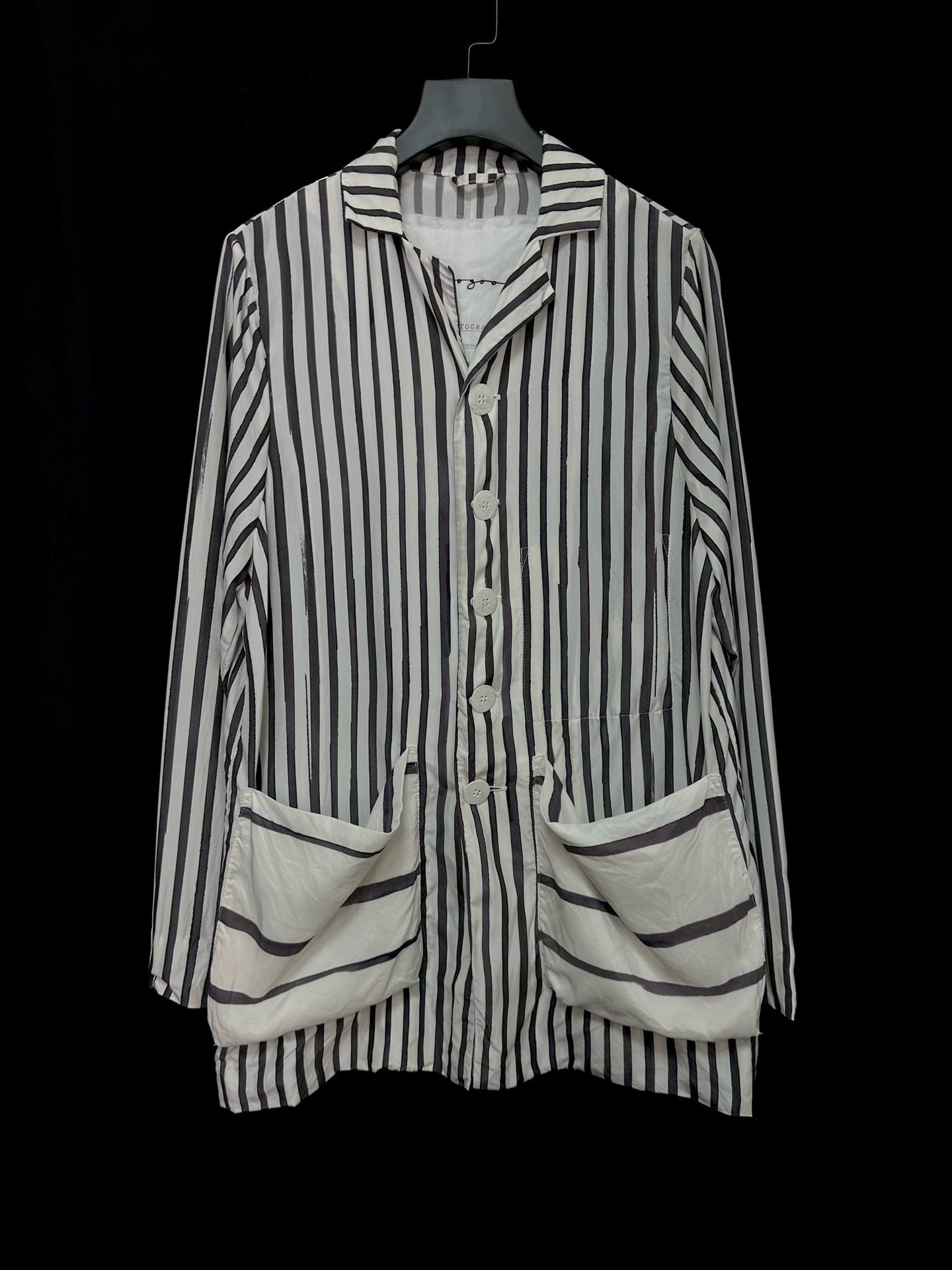 toogood Silk Hand-Painted Stripe Coat