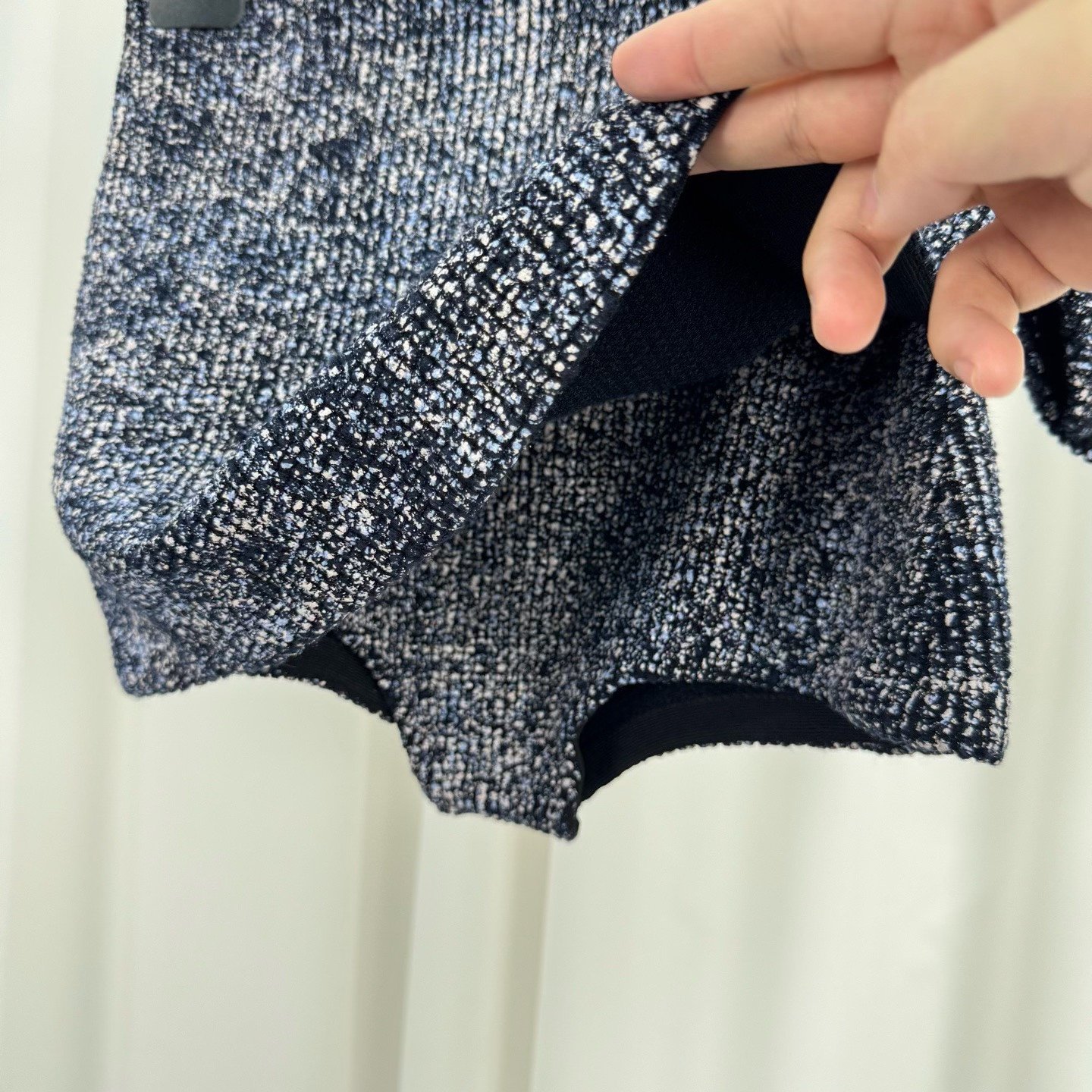 Dior Blue Tweed Skirt Pants — back