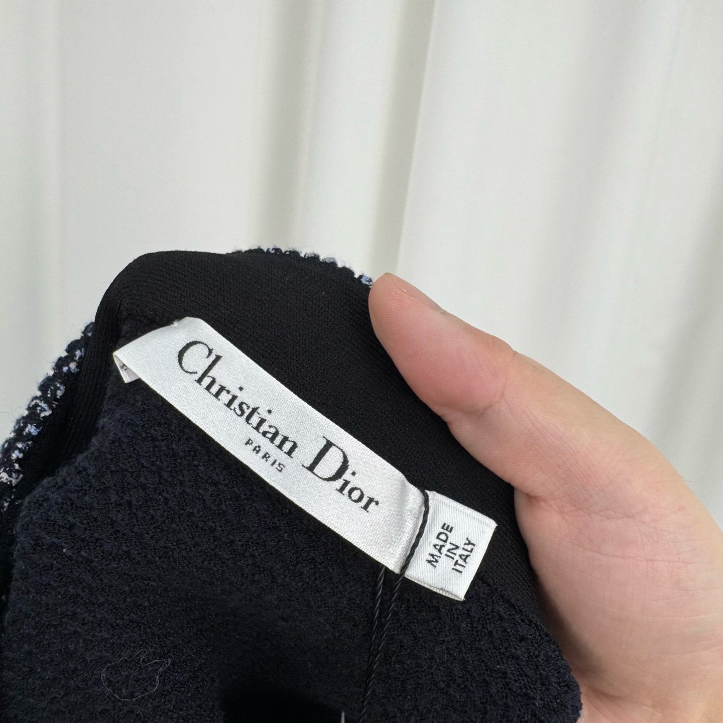 Dior Blue Tweed Skirt Pants — label