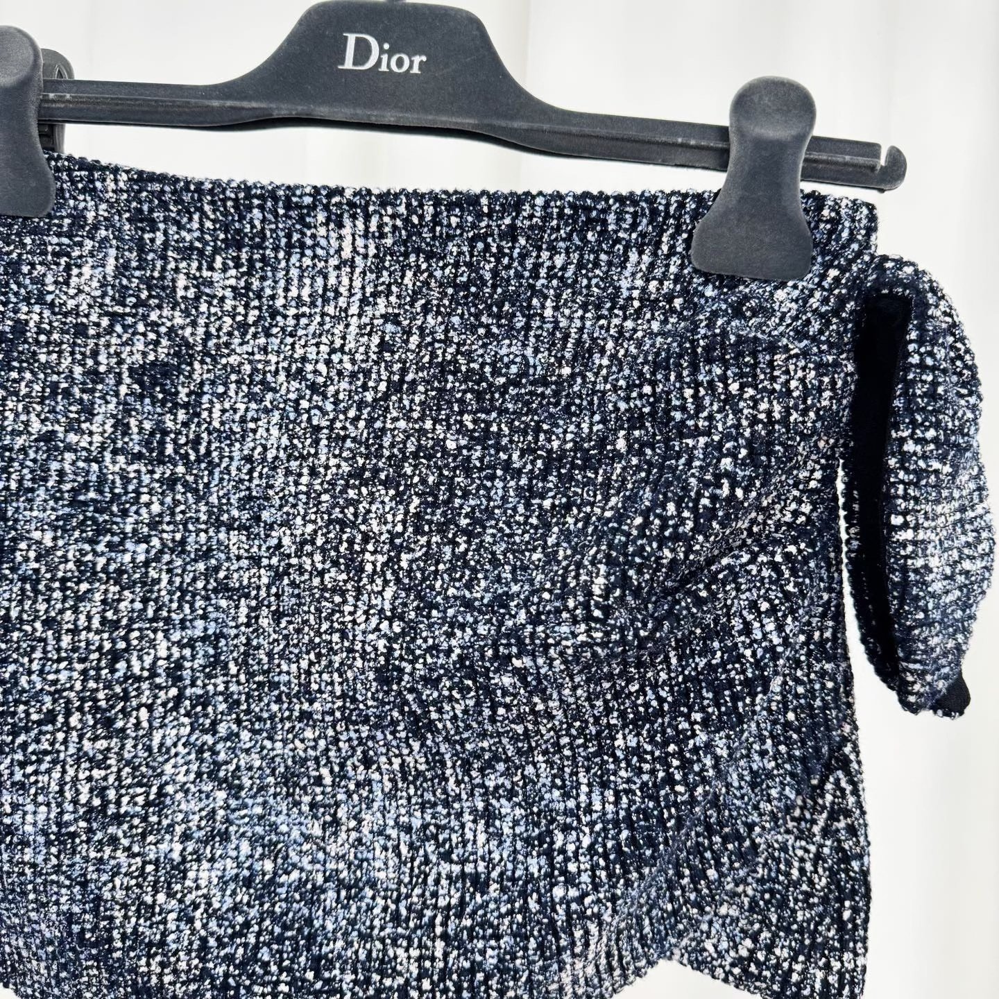 Dior Blue Tweed Skirt Pants — detail