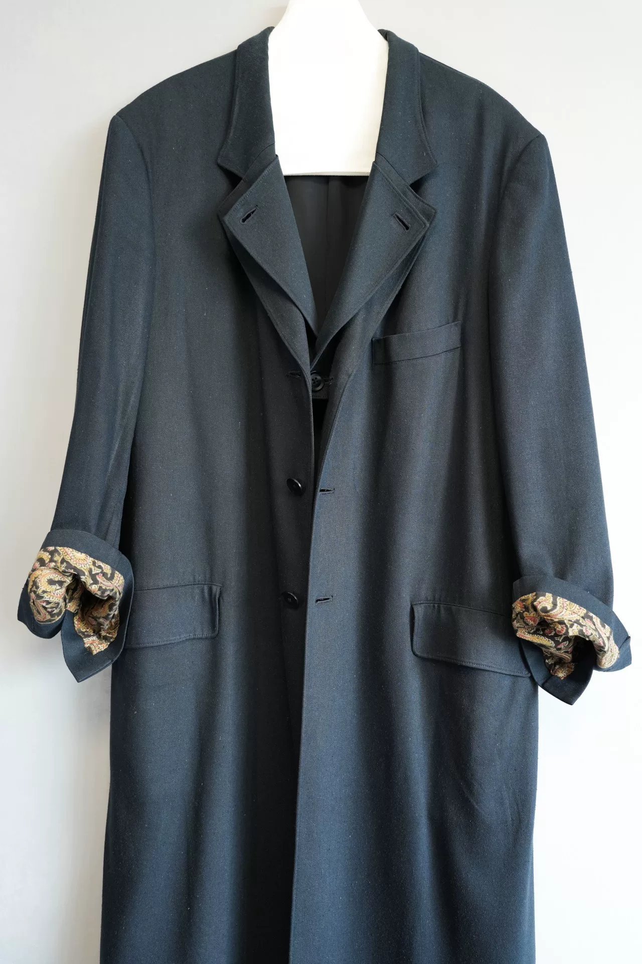 Yohji Yamamoto 23SS Silk Denim Coat — label