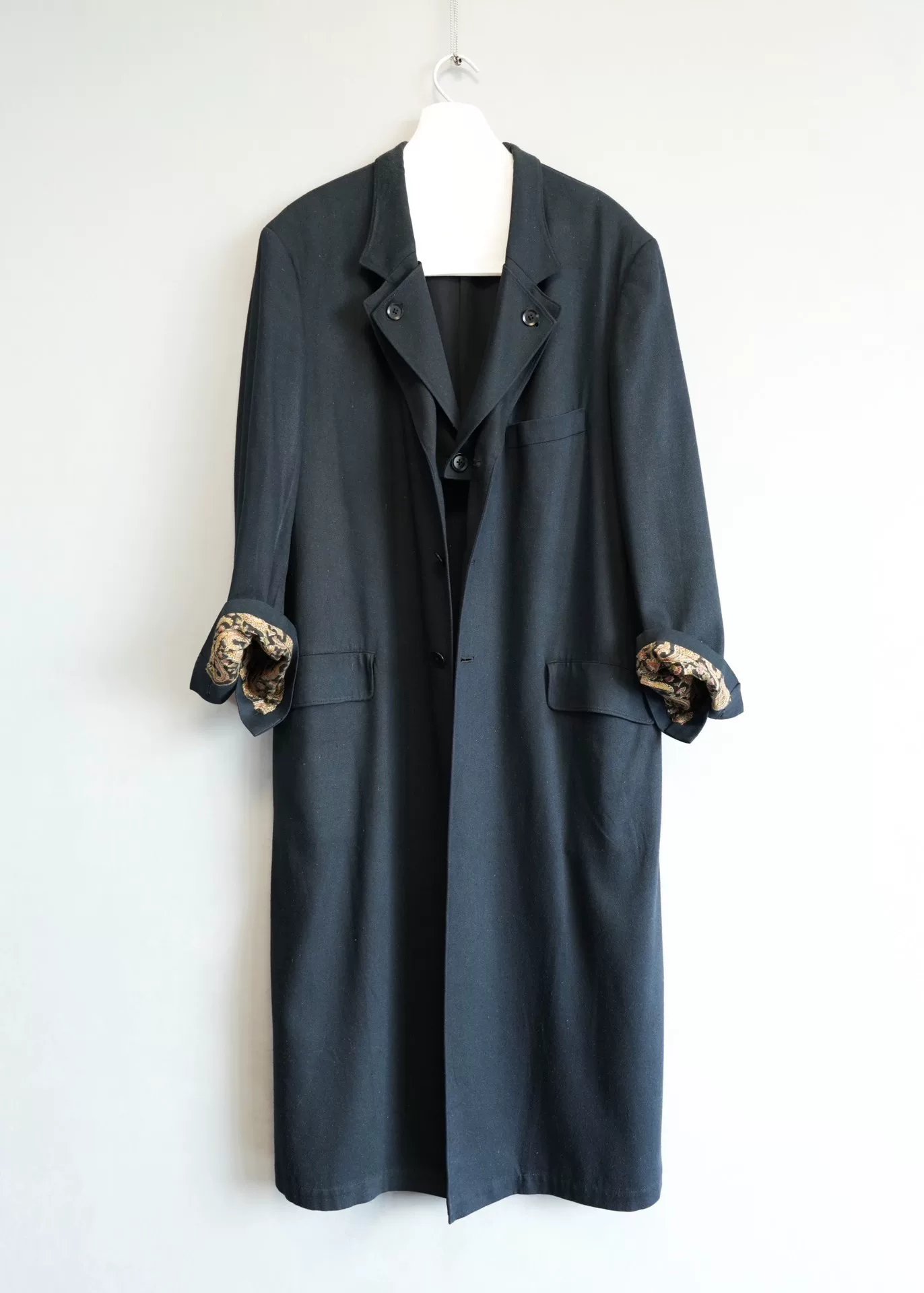 Yohji Yamamoto 23SS Silk Denim Coat — back