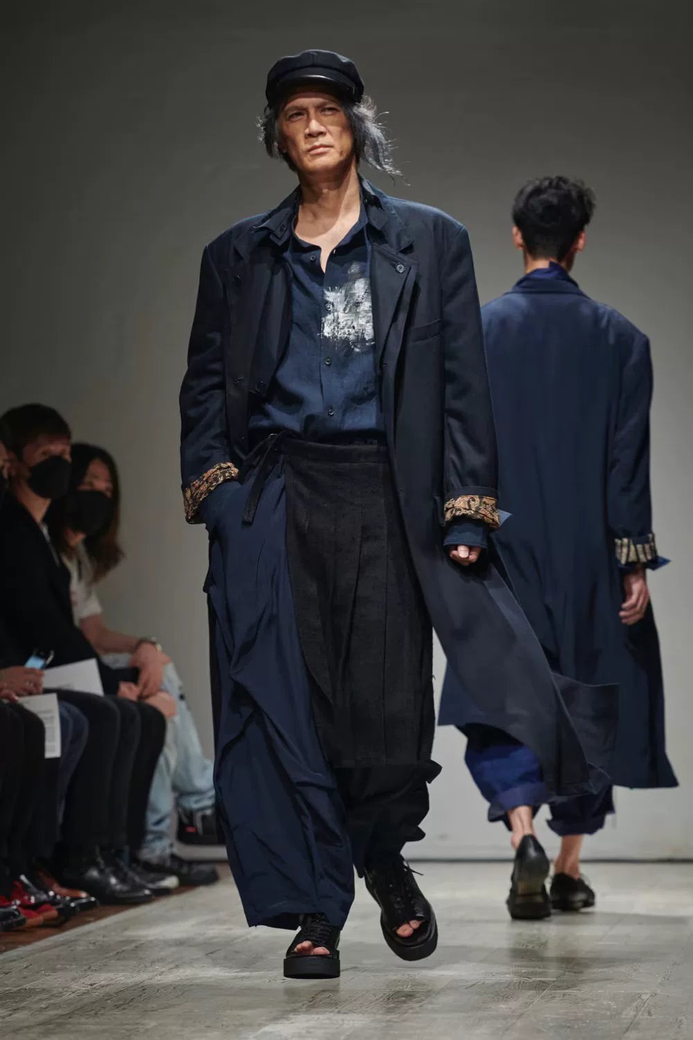 Yohji Yamamoto 23SS Silk Denim Coat — front