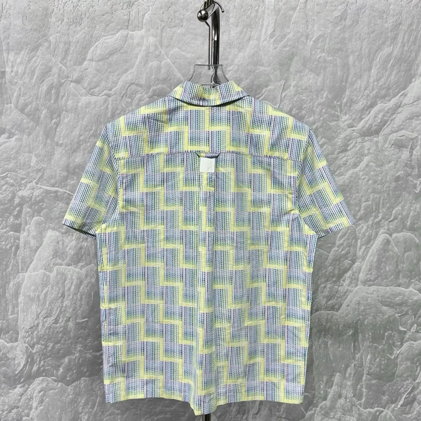 Louis Vuitton FW25 Gradient Check Short-Sleeve Shirt — back