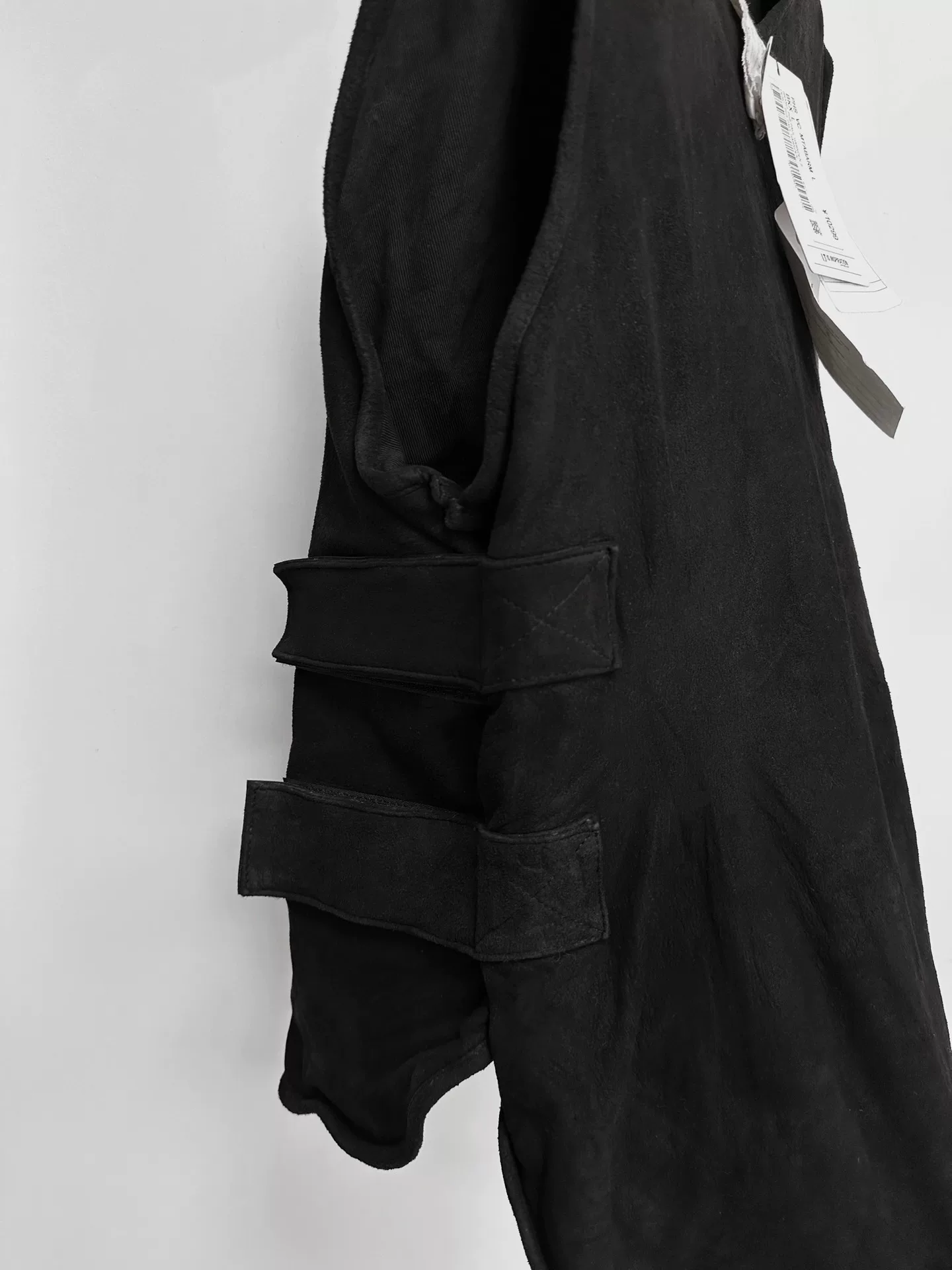 Paul Harnden Black Sheepskin Tactical Vest — label