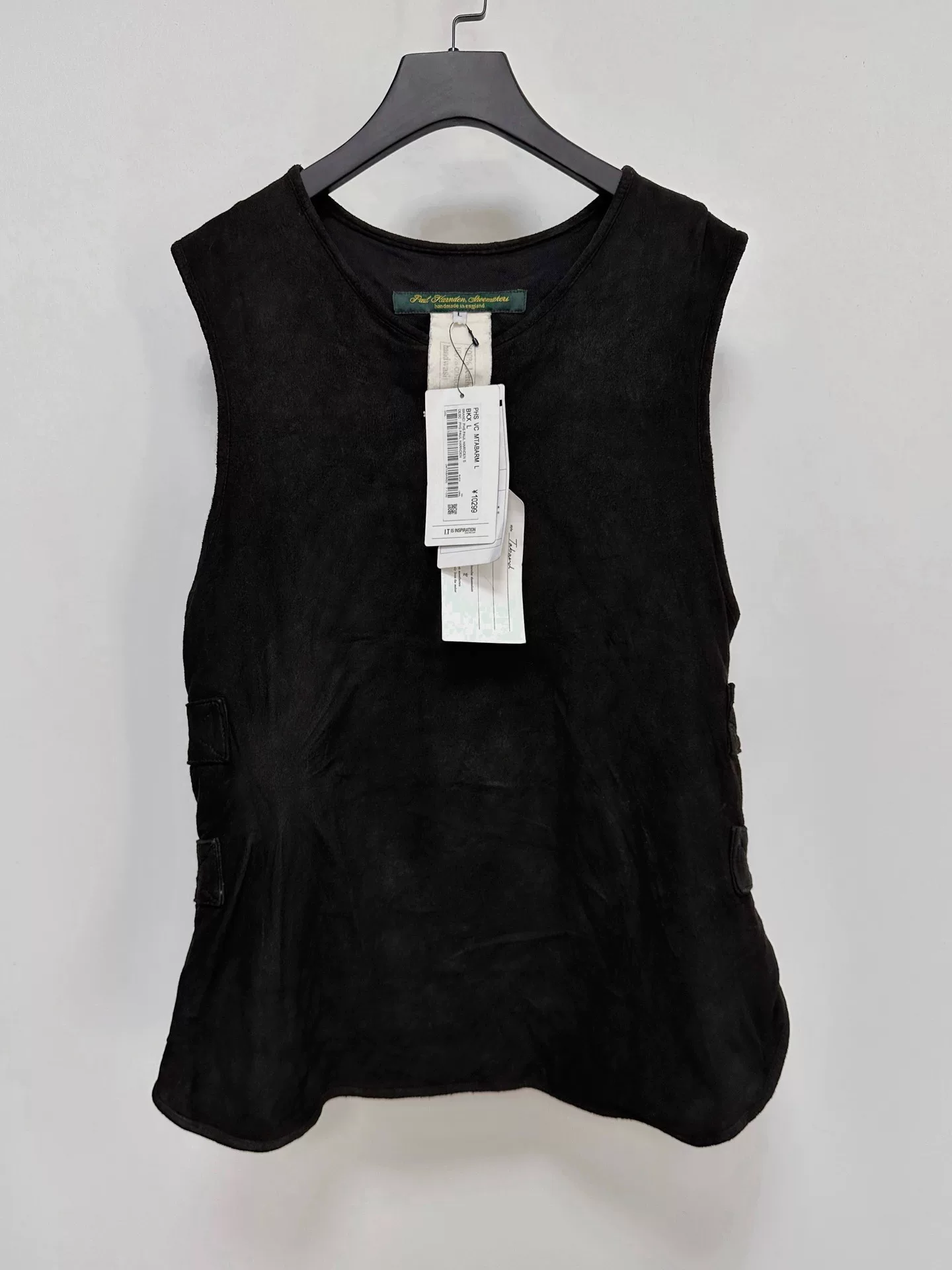 Paul Harnden Black Sheepskin Tactical Vest