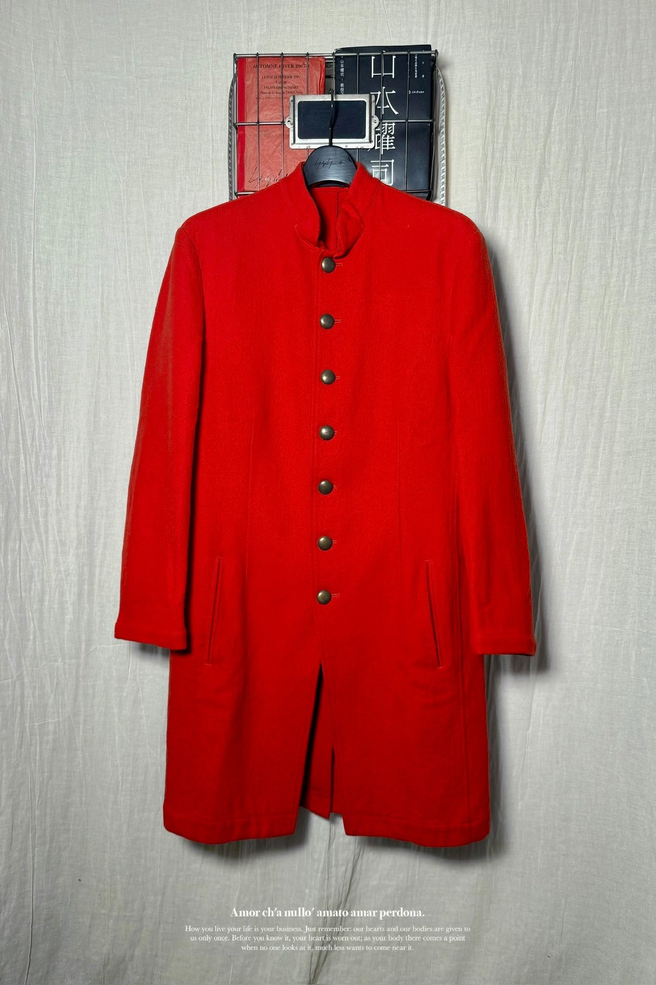 Yohji Yamamoto 01AW Gold Button Tailcoat — front