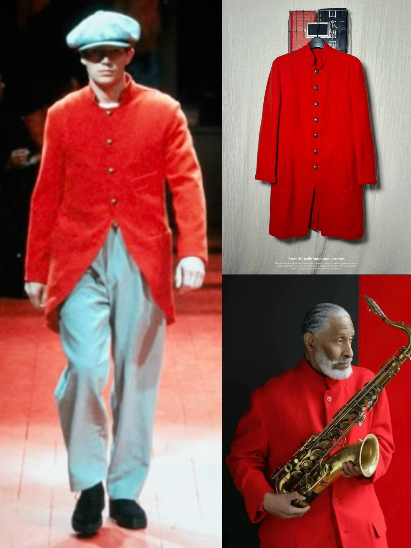 Yohji Yamamoto 01AW Gold Button Tailcoat