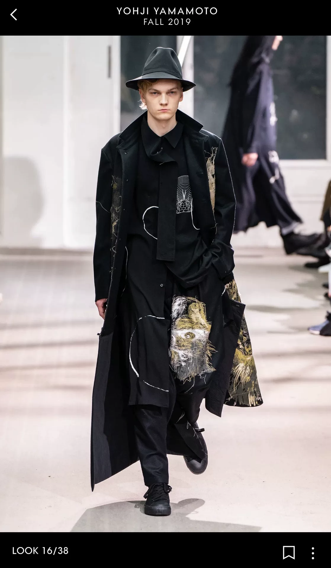 Yohji Yamamoto 19AW Gaba Coat — label