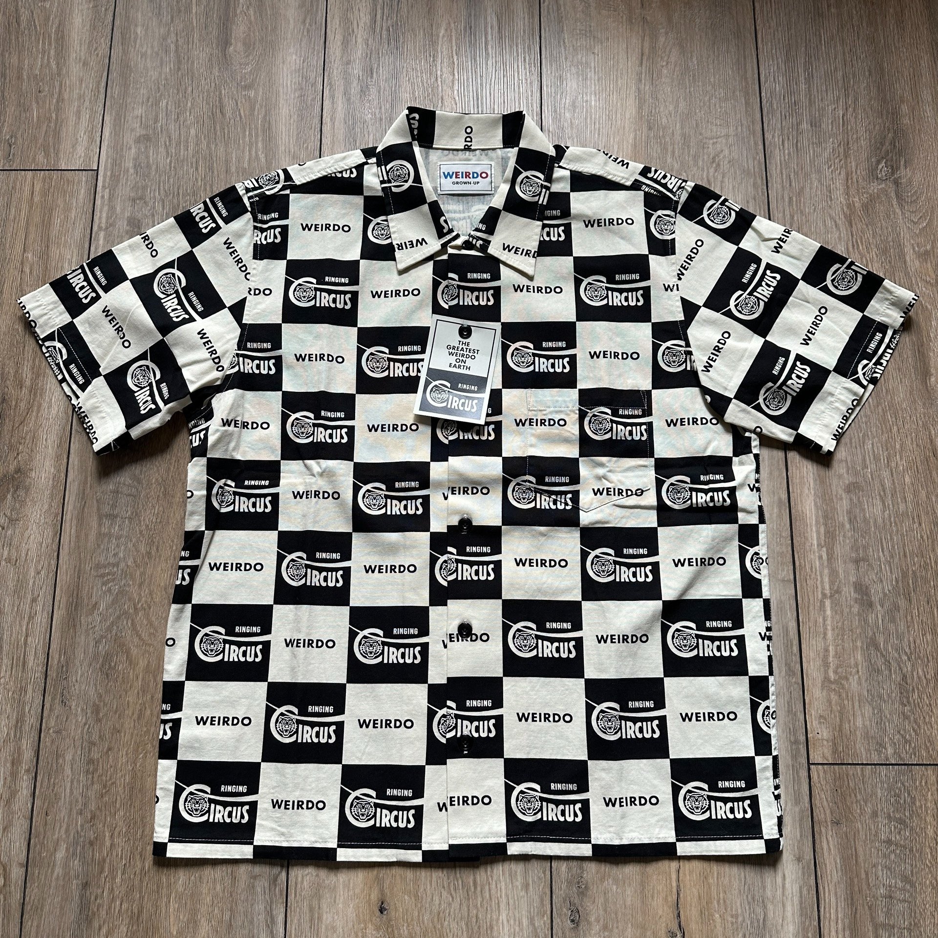 Weirdo Glad Hand Checkerboard Short-sleeve Shirt