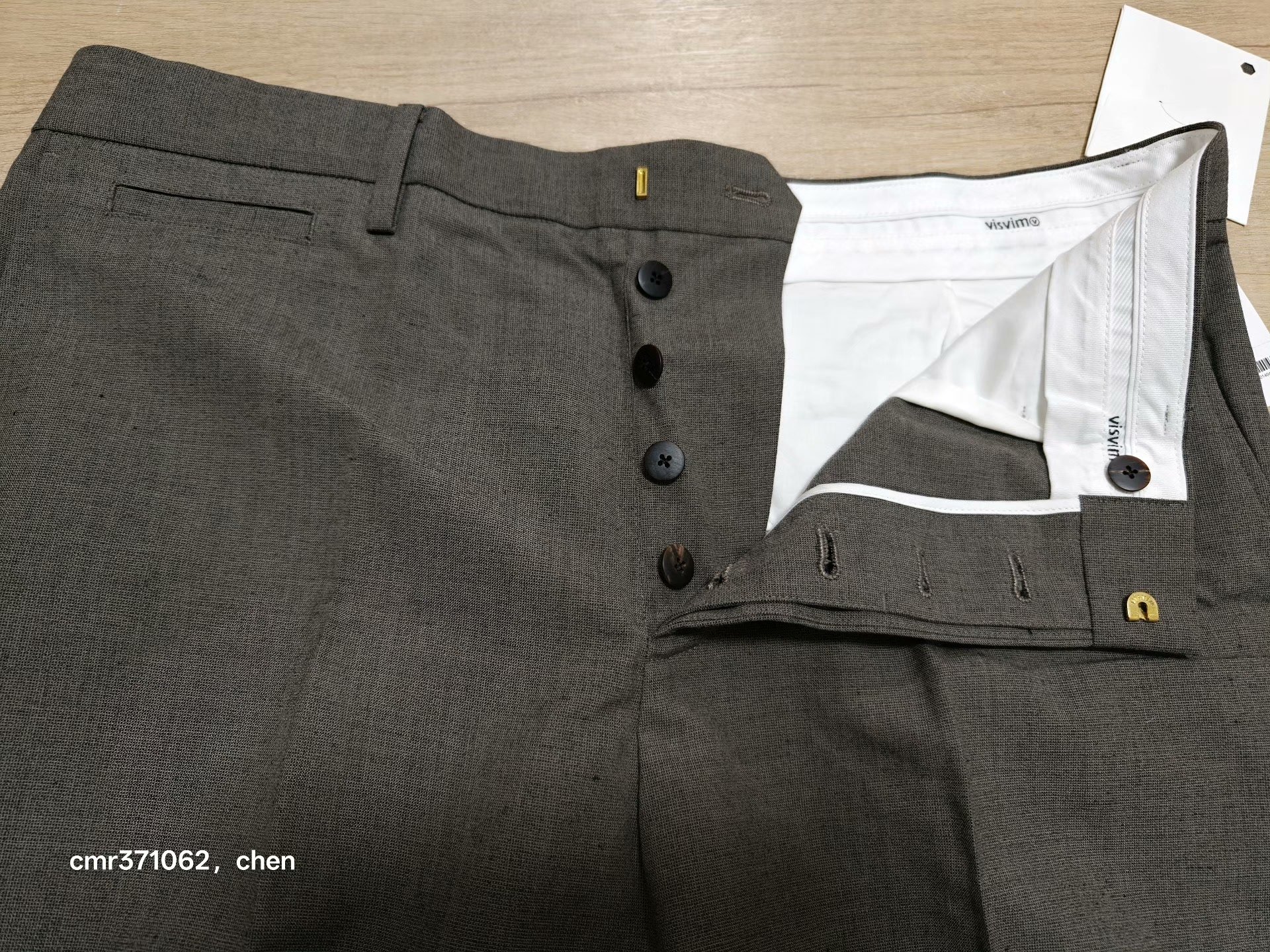 VISVIM 22AW HIGGINS SLACKS — label