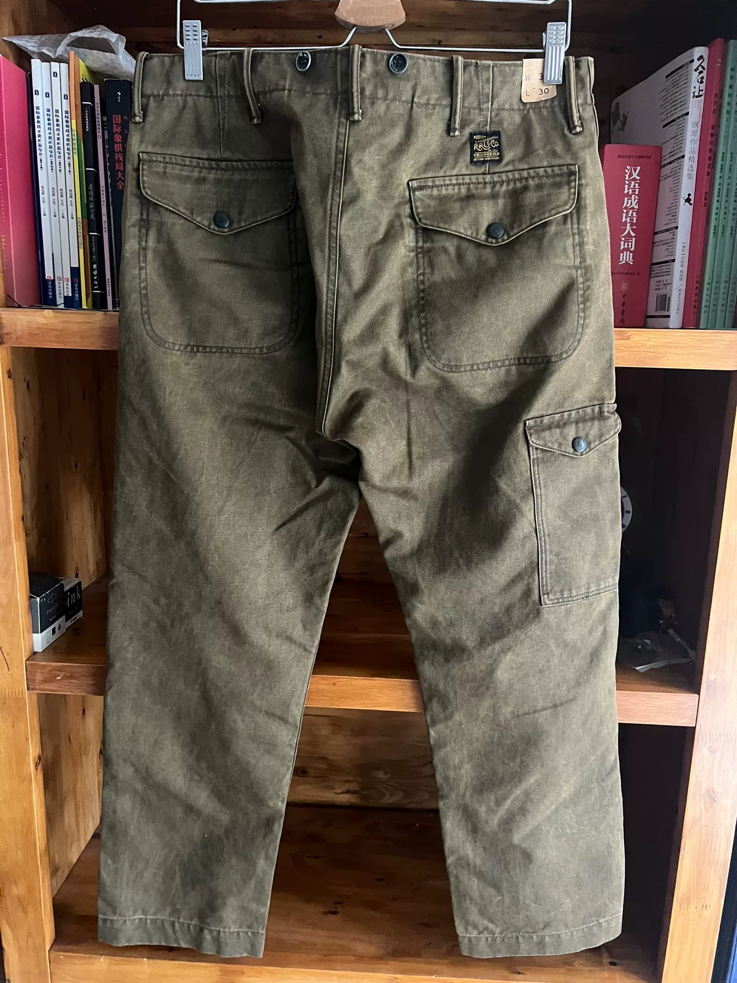 Double RRL Vintage Canvas Work Overalls — label