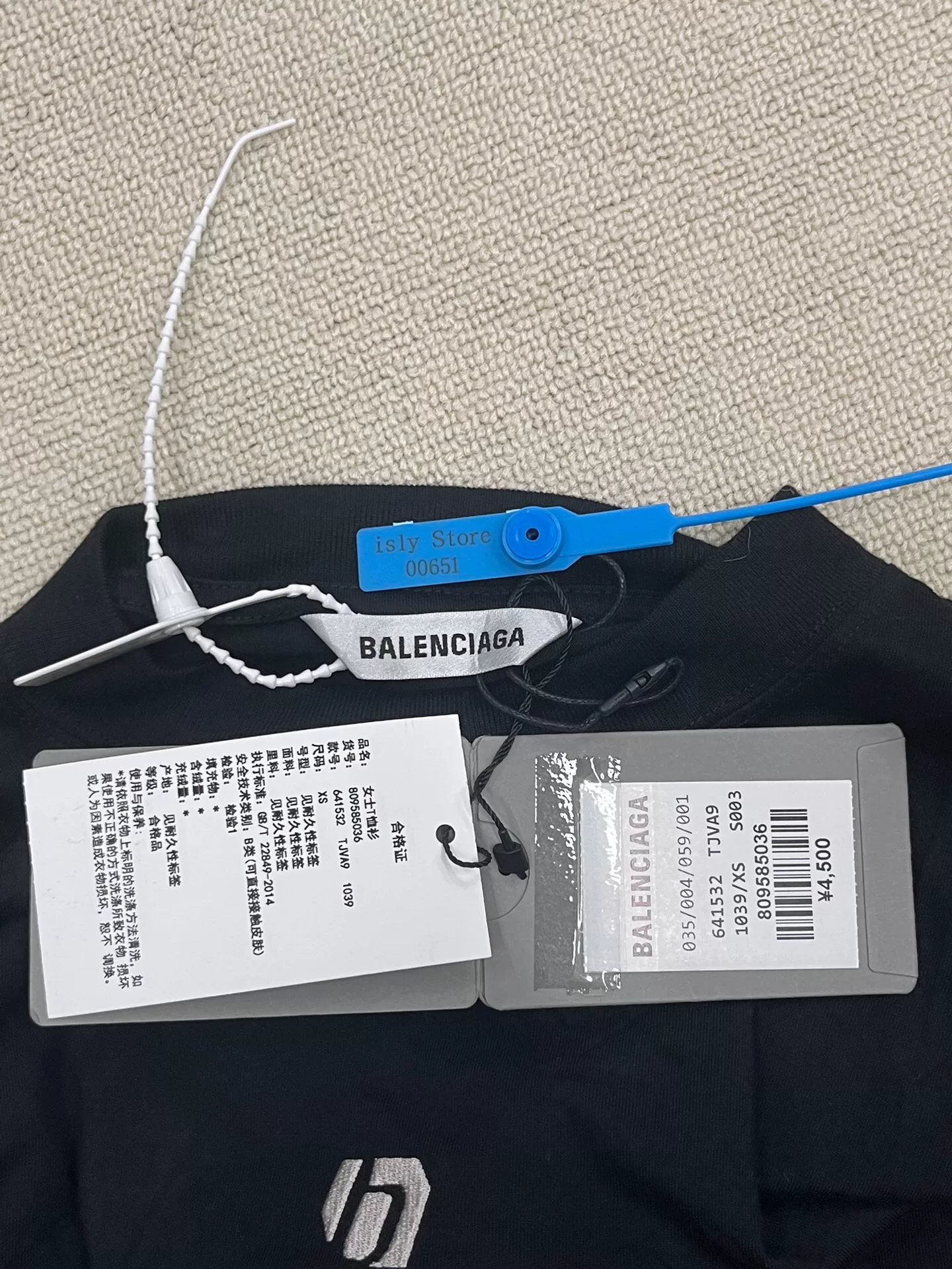 Balenciaga Letter Print Loose T-Shirt — label
