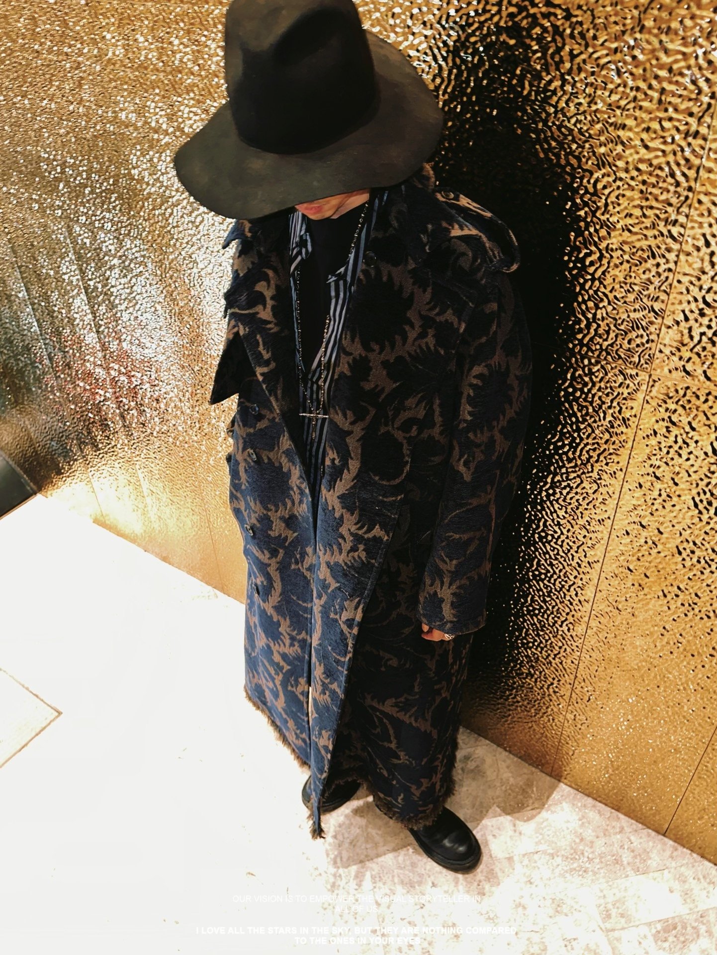 Yohji Yamamoto 23AW Ink-Dye Coat — label