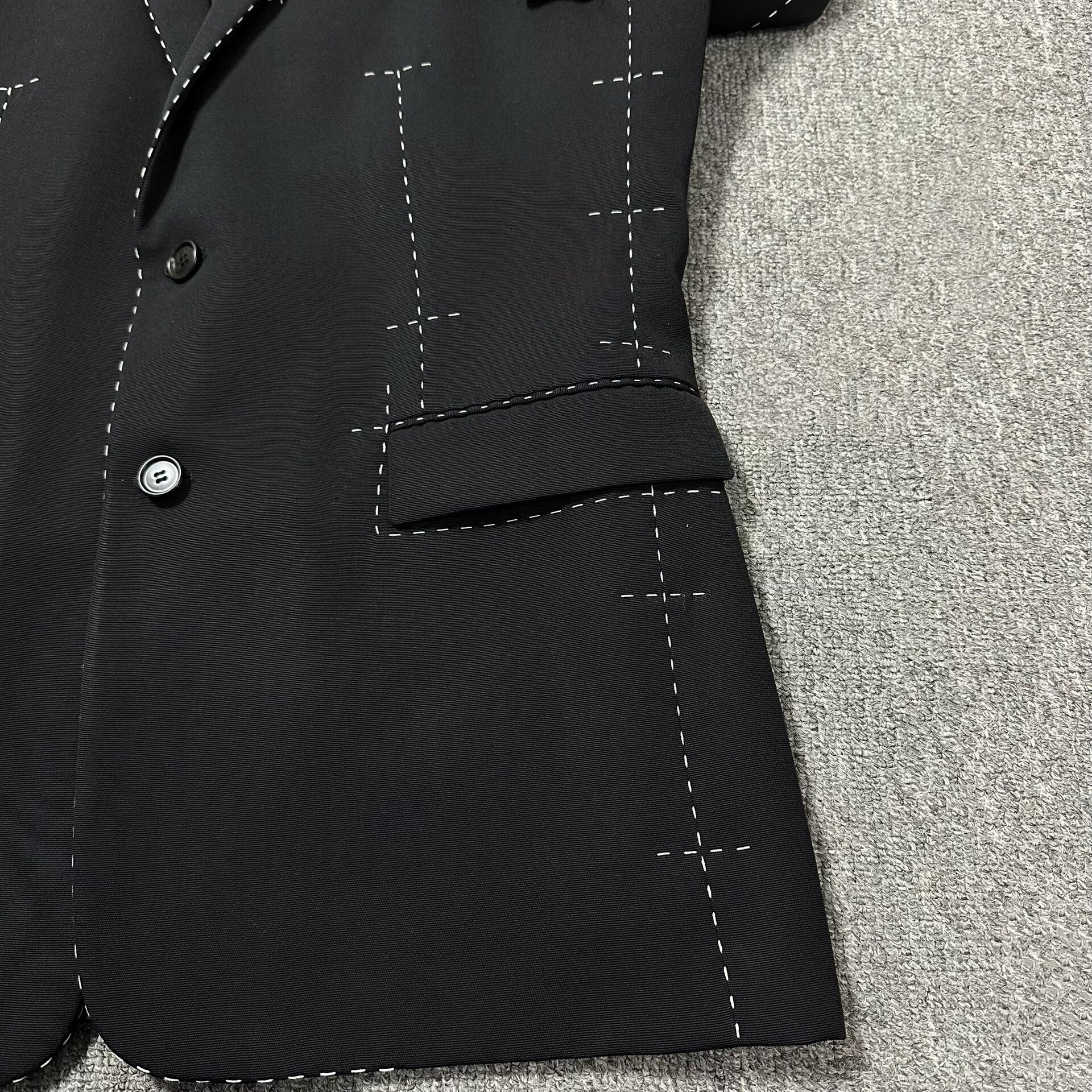 Dior Homme Wool Suit with White Topstitching — back
