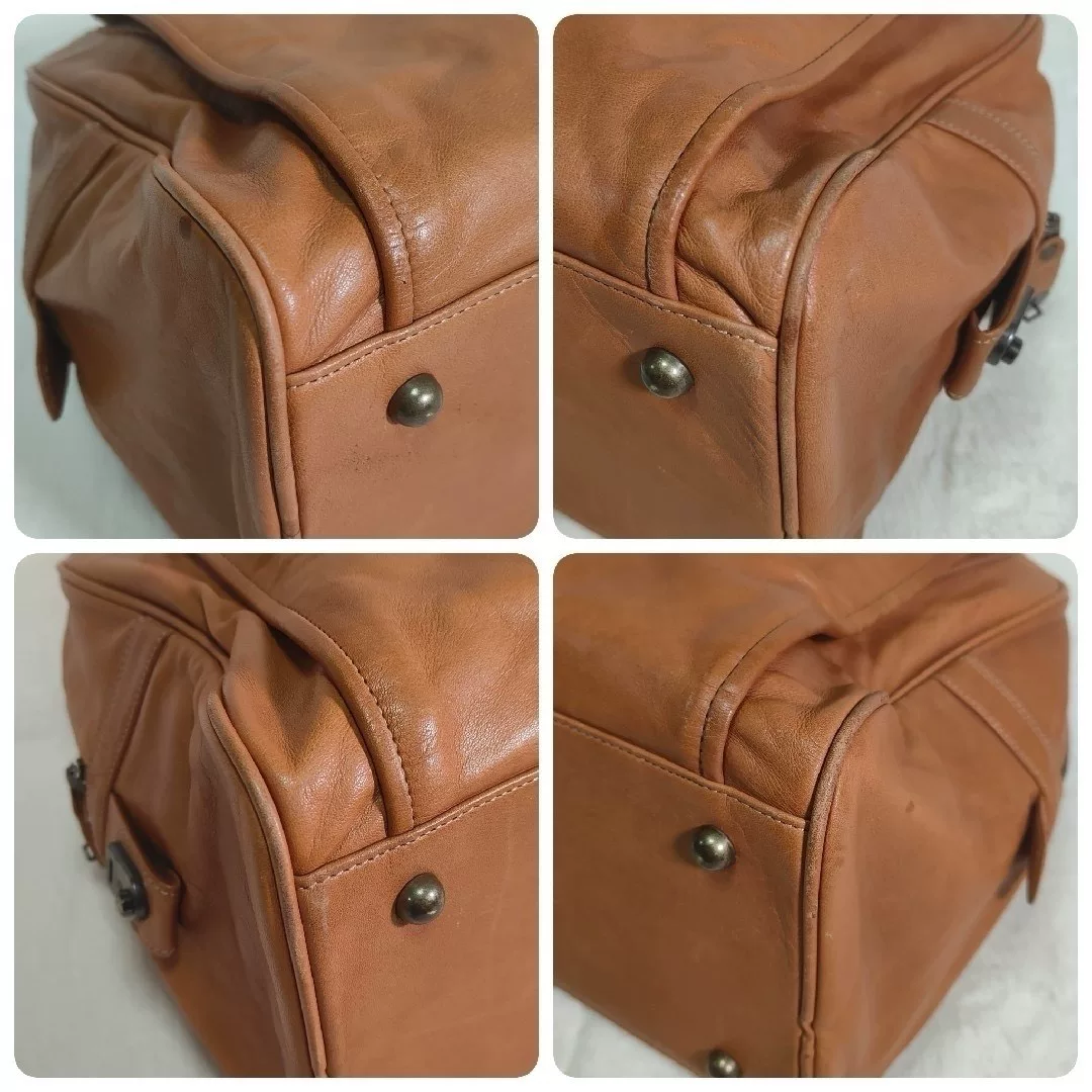 PORTER Coltina Camel Brown Boston Bag — detail