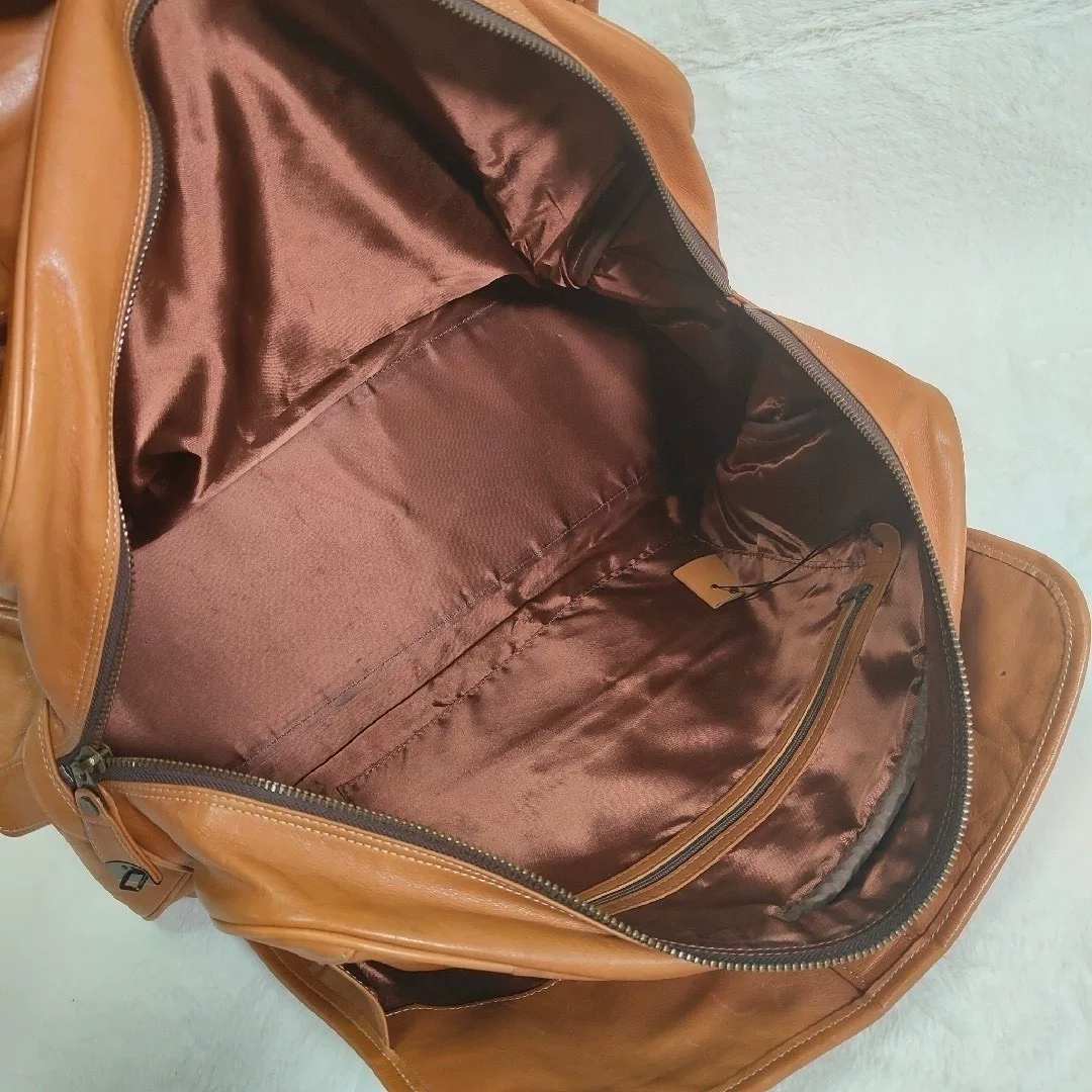 PORTER Coltina Camel Brown Boston Bag — label