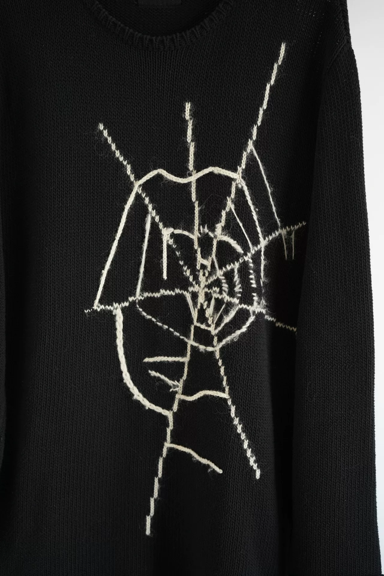 Yohji Yamamoto 2018 AW Spiderweb Sweater — detail