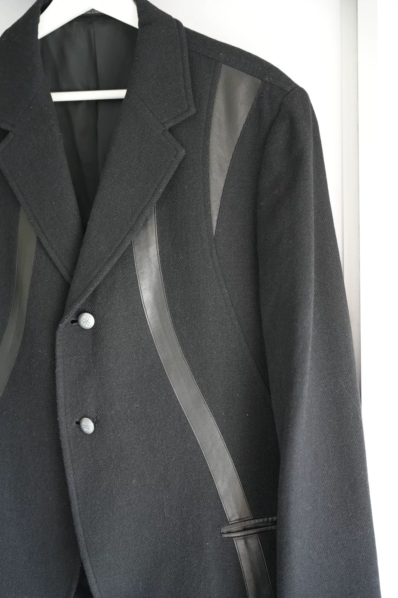 Yohji Yamamoto 05AW Leather Panel Blazer — back